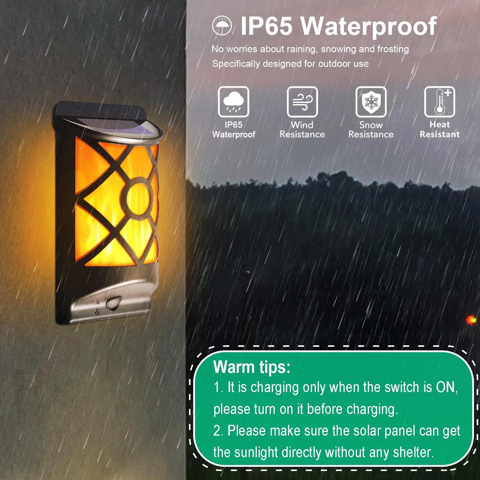 Solar Powered LED Flame Light Wall Mounted by GEEZY - The Magic Toy Shop