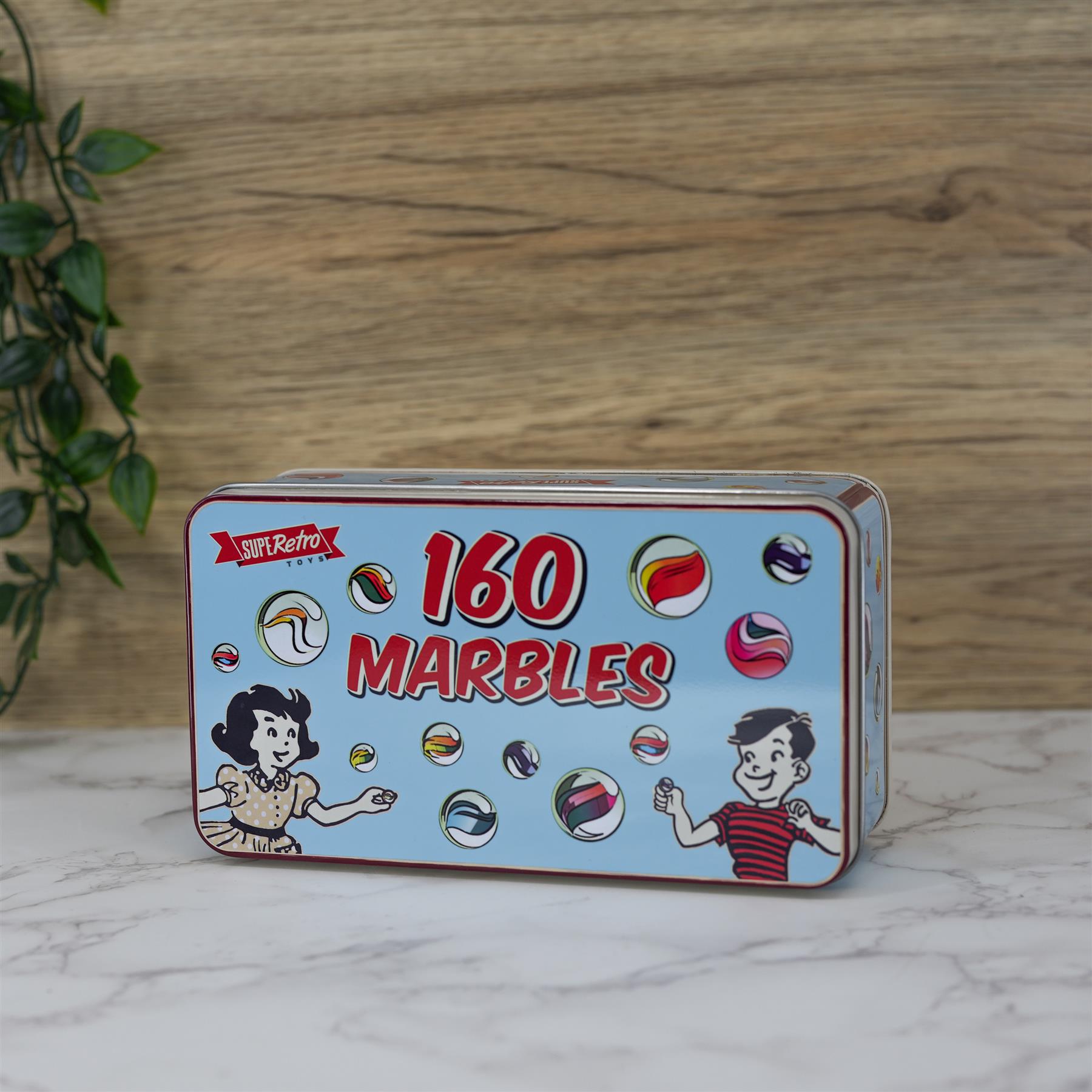 Classic Glass Marbles In A Tin by The Magic Toy Shop - The Magic Toy Shop