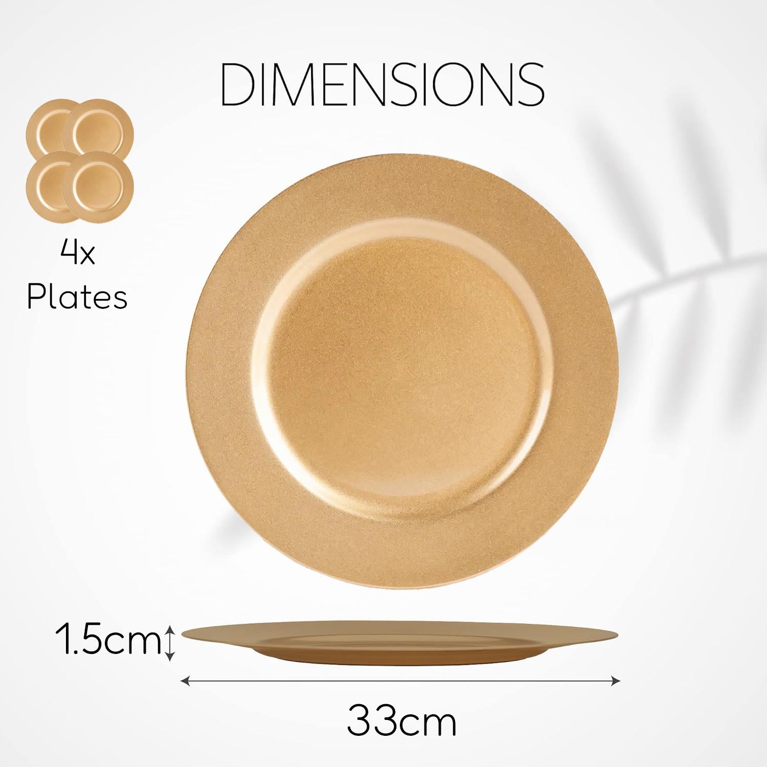 Metallic Charger Plates Set of 4 by GEEZY - The Magic Toy Shop