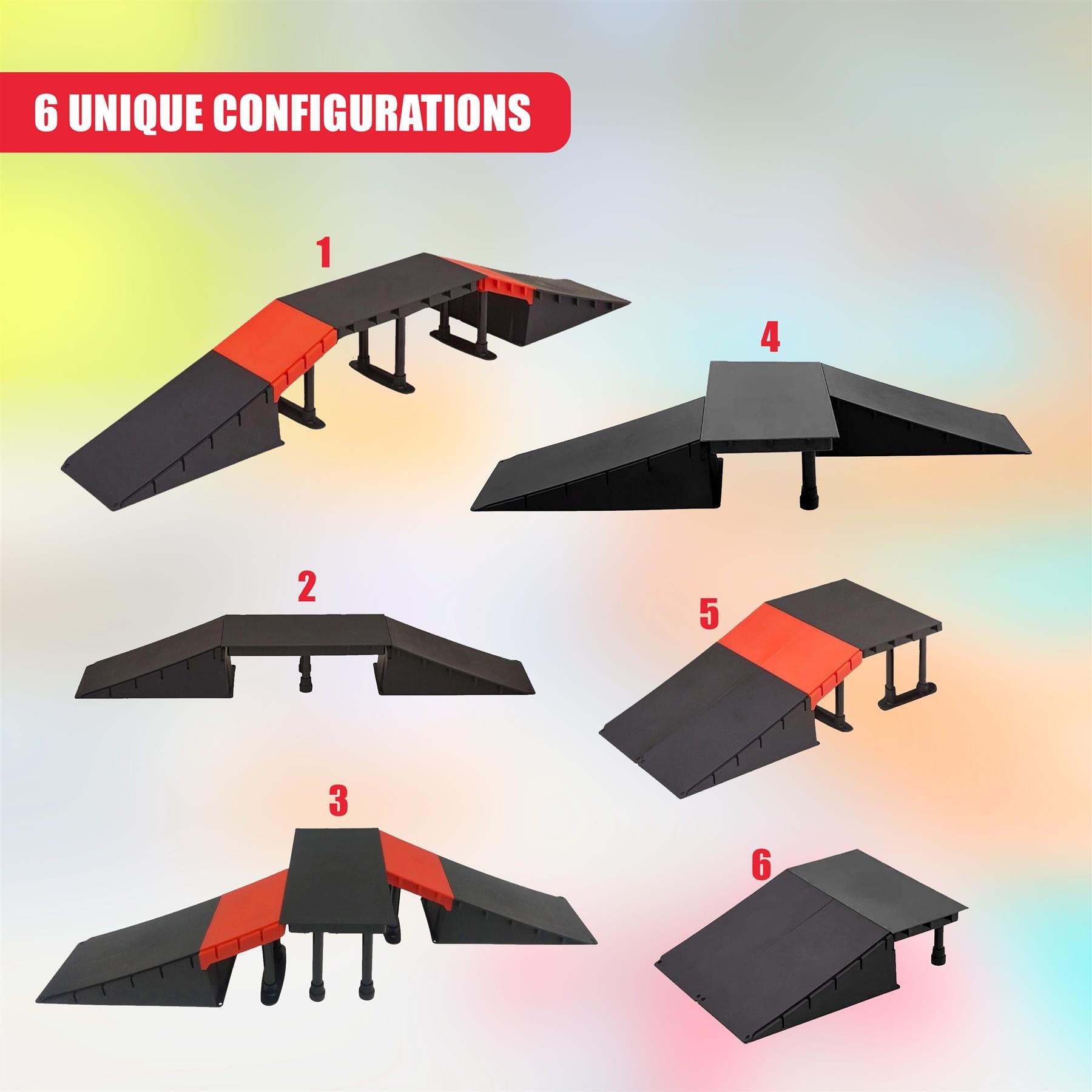 Multi-Functional 6-in-1 Ramp Set by GEEZY - The Magic Toy Shop