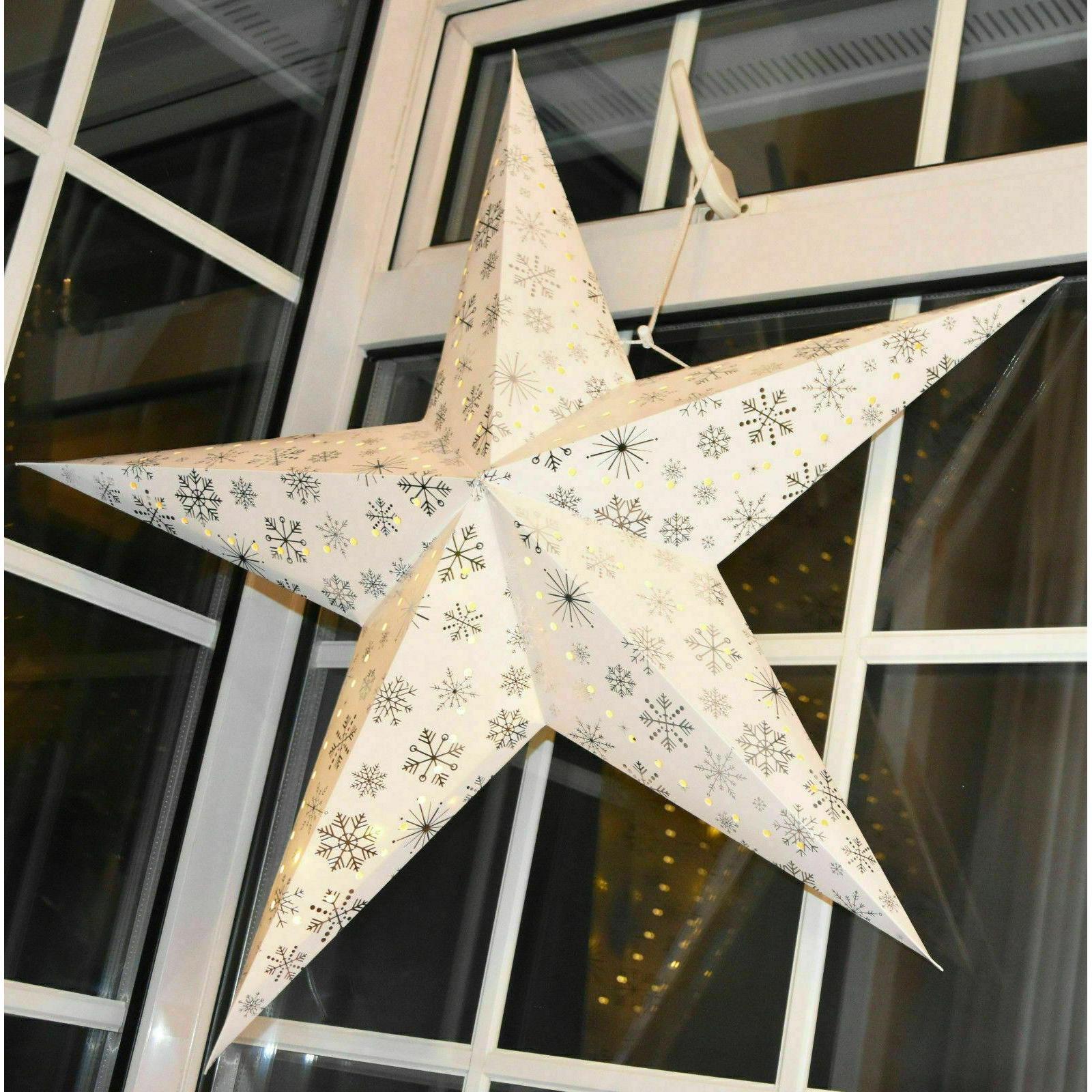 Paper Led White 40 cm Star by Geezy - The Magic Toy Shop