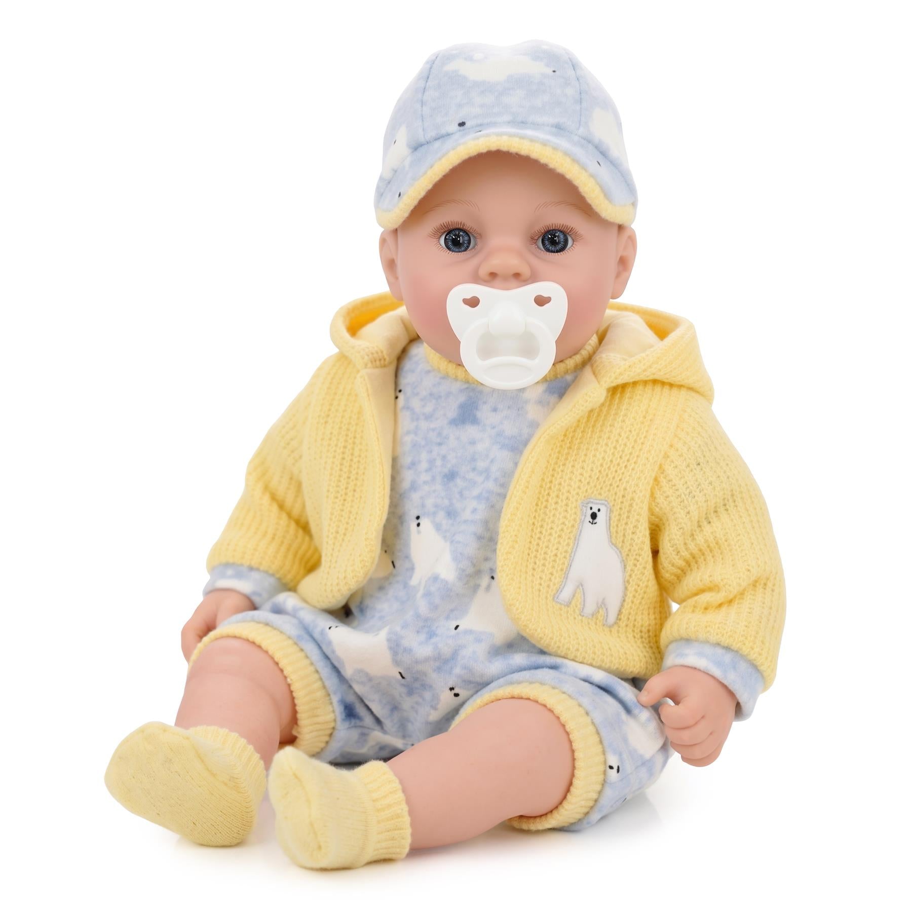 Baby Doll With Dummy & Sounds Yellow
