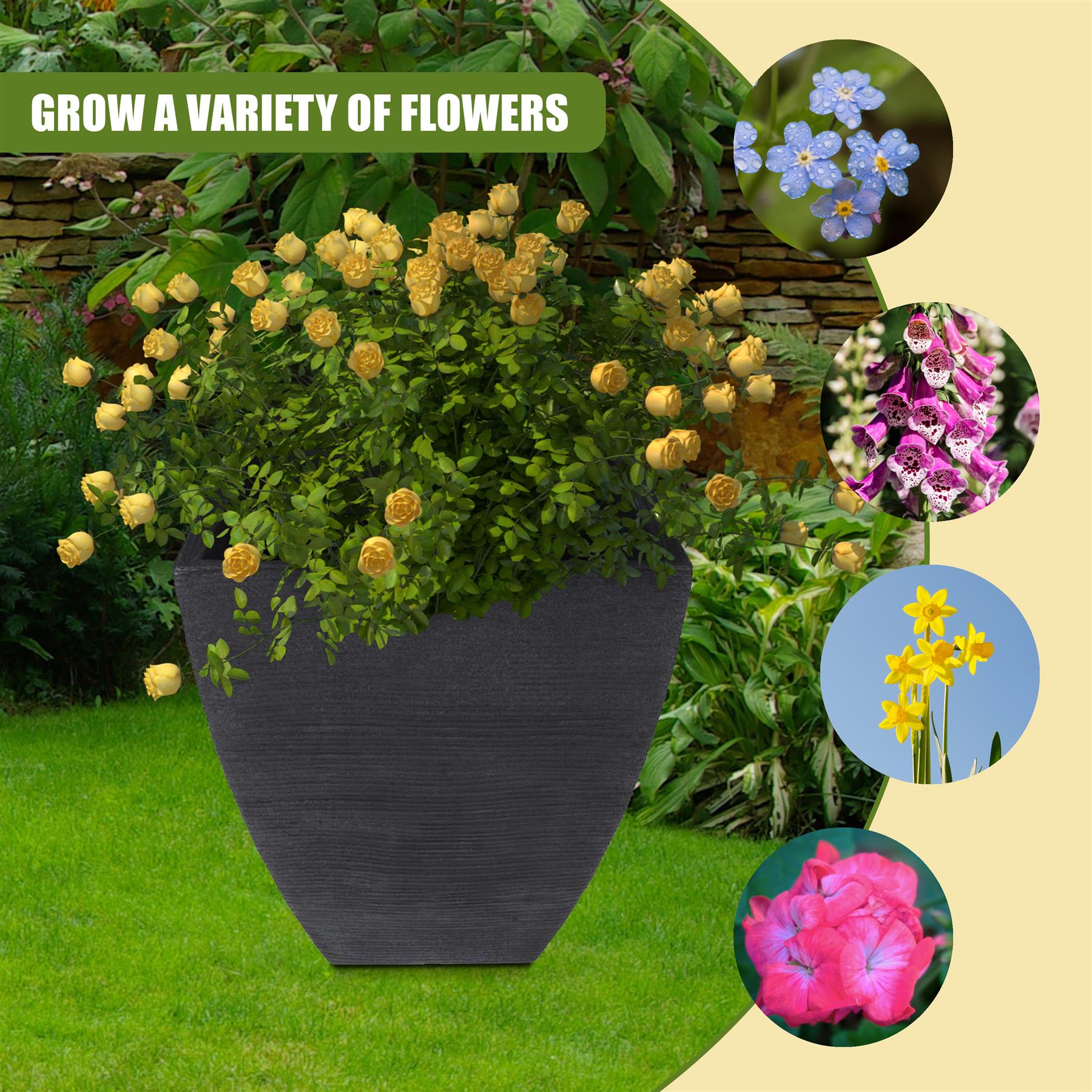 Large Flower Pot - Ribbed Pattern by GEEZY - The Magic Toy Shop