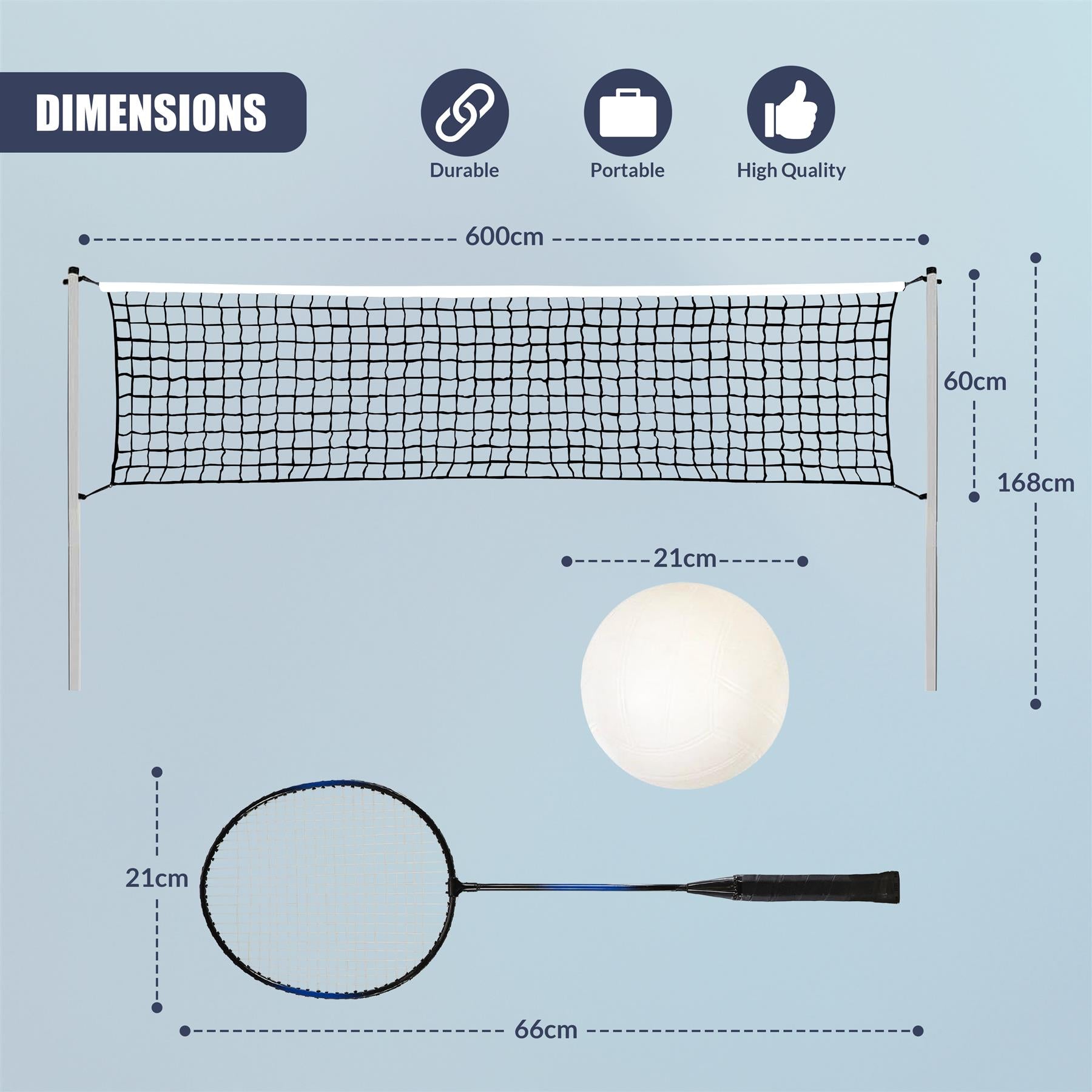 2-in-1 Complete Badminton and Volleyball Set by The Magic Toy Shop - The Magic Toy Shop