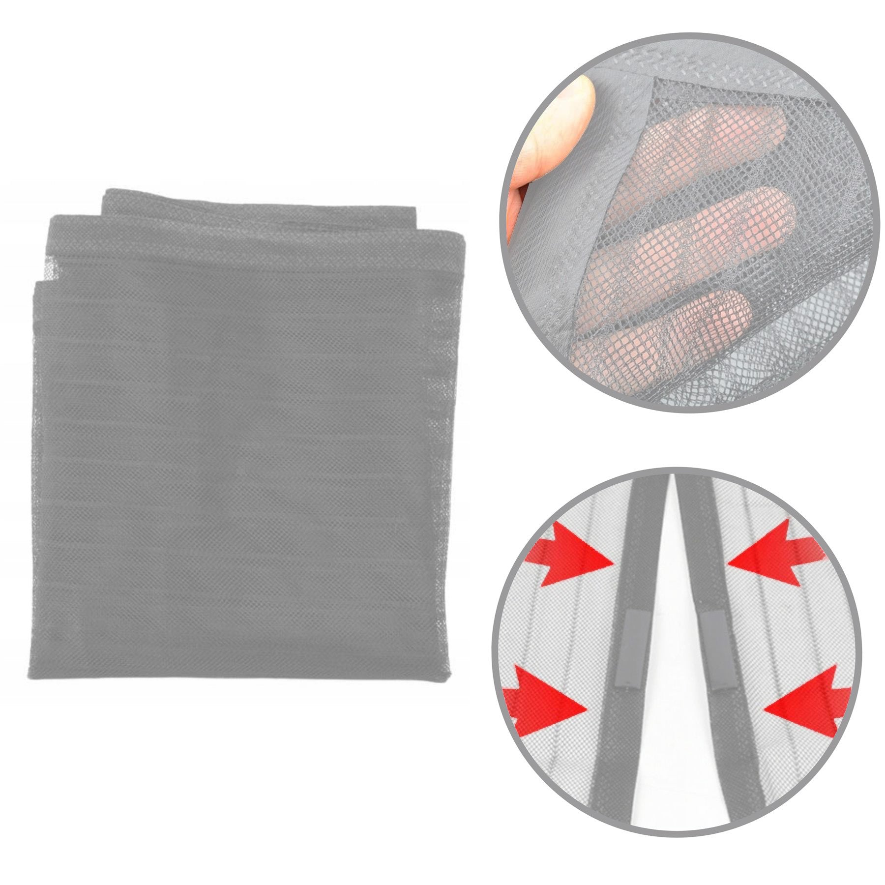Magnetic Insect Door Screen Grey