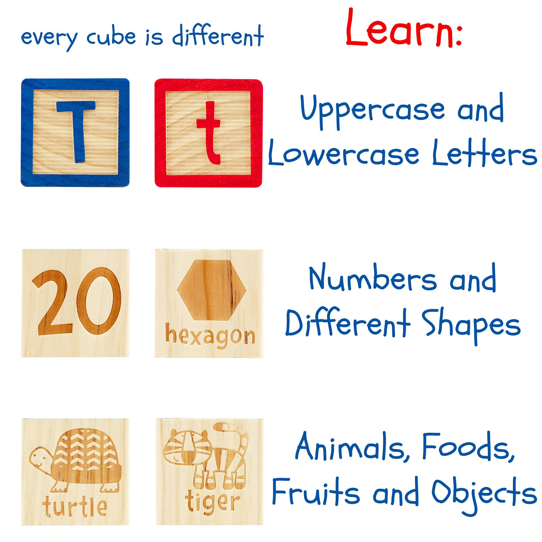 Wooden ABC 123 Block Set Kids Educational Toys by The Magic Toy Shop - The Magic Toy Shop