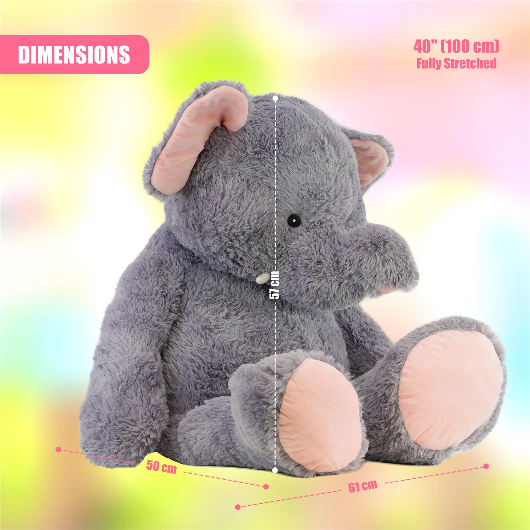 40" Jumbo Elephant Soft Toy by The Magic Toy Shop - The Magic Toy Shop