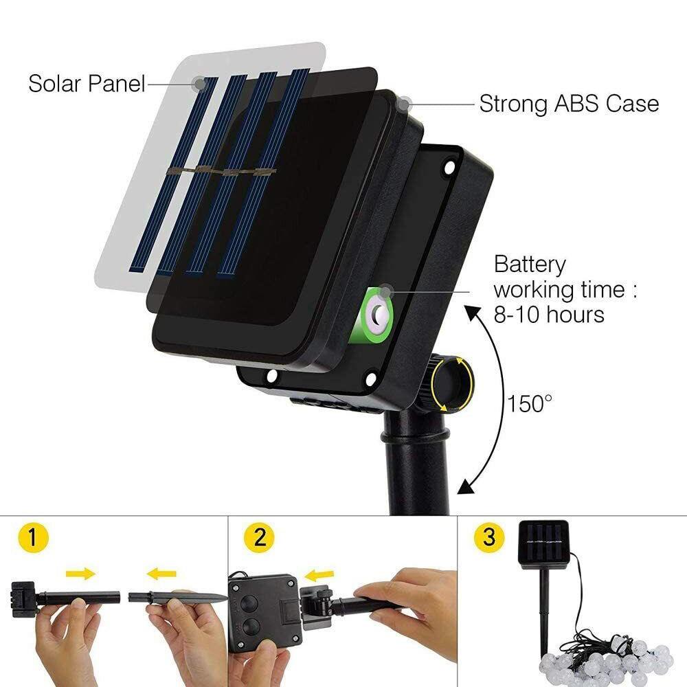 50 Crystal Ball Solar String Lights by Geezy - The Magic Toy Shop