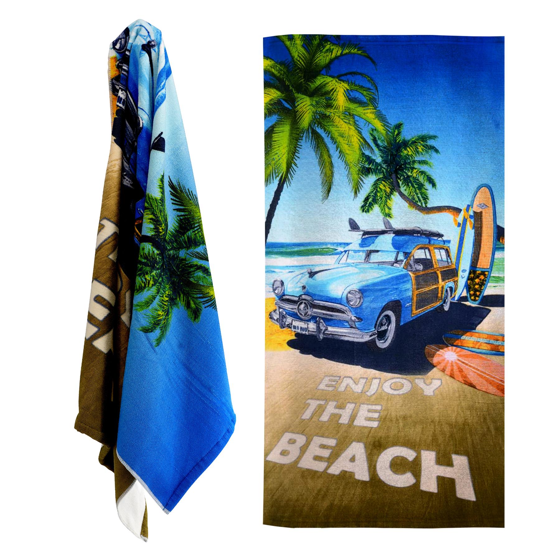 Enjoy The Beach Design Large Towel by Geezy - The Magic Toy Shop