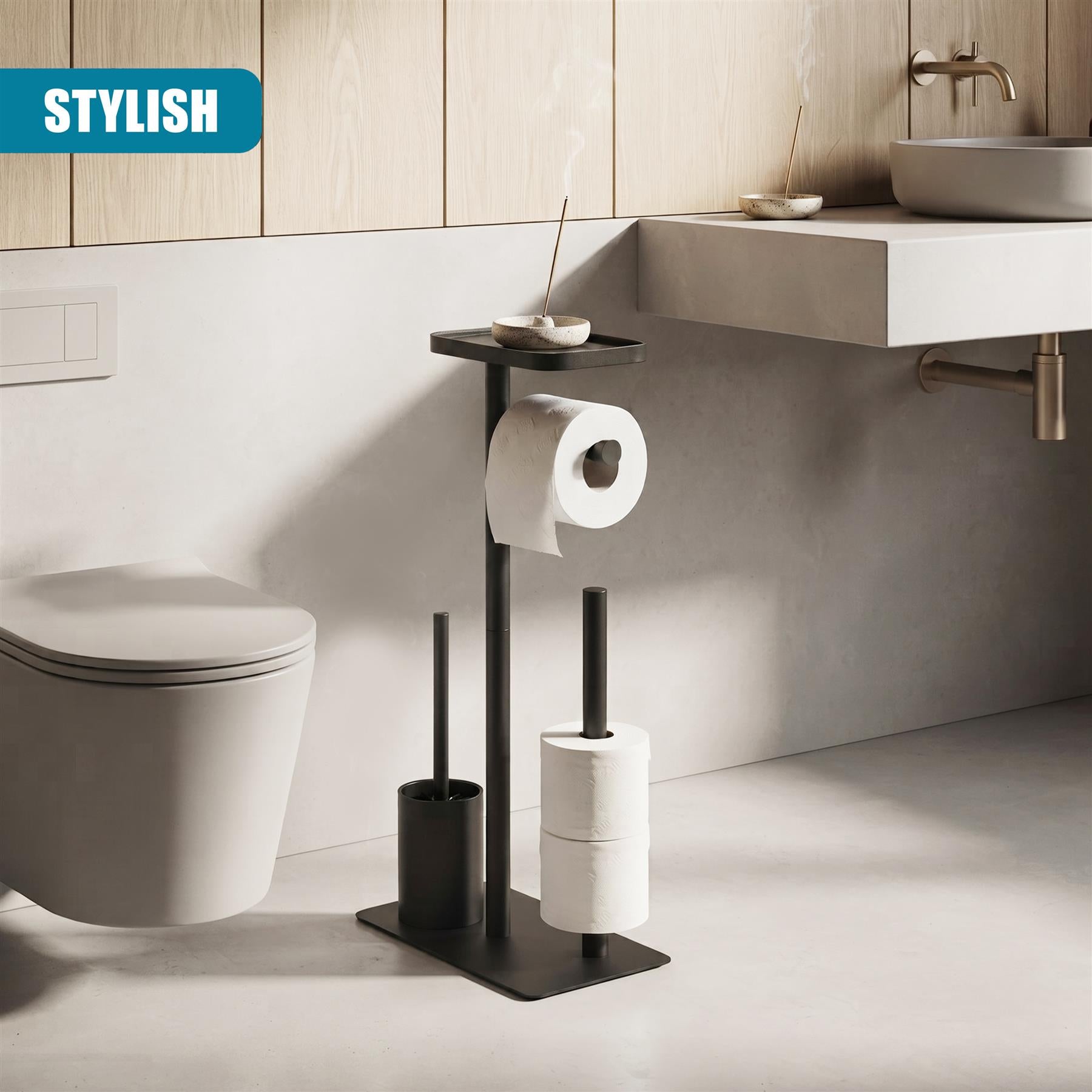 All-in-One Toilet Roll Holder