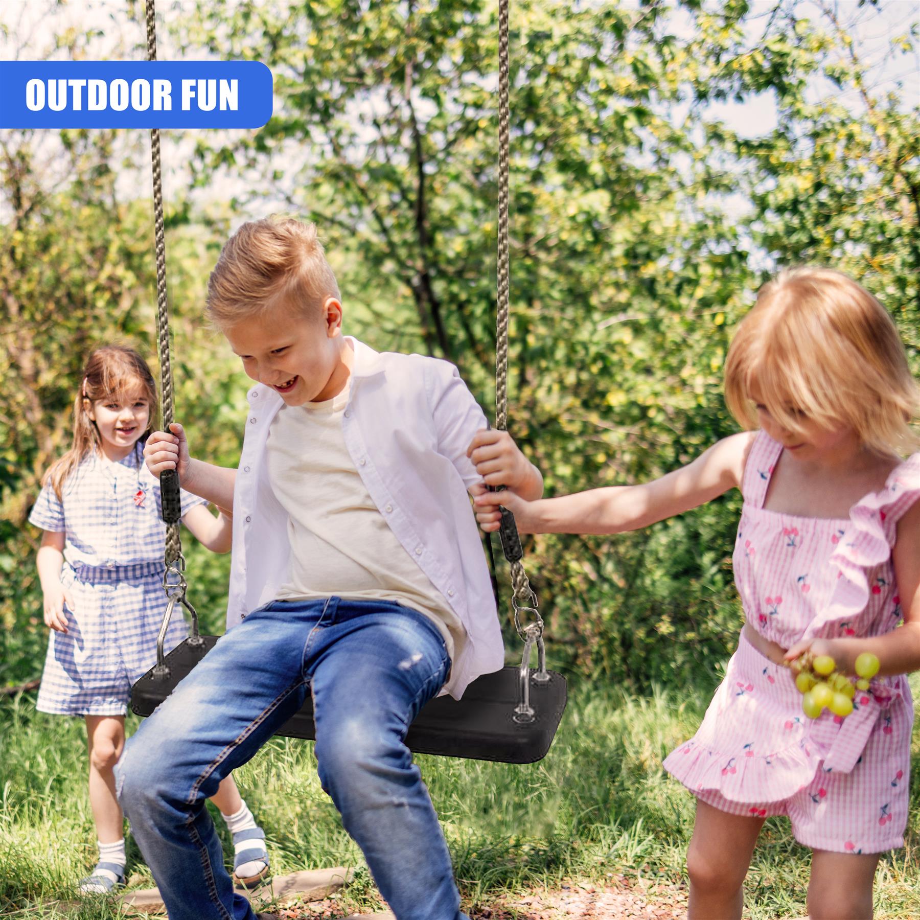 Heavy Duty Swing Seat with Polyhemp Ropes by GEEZY - The Magic Toy Shop