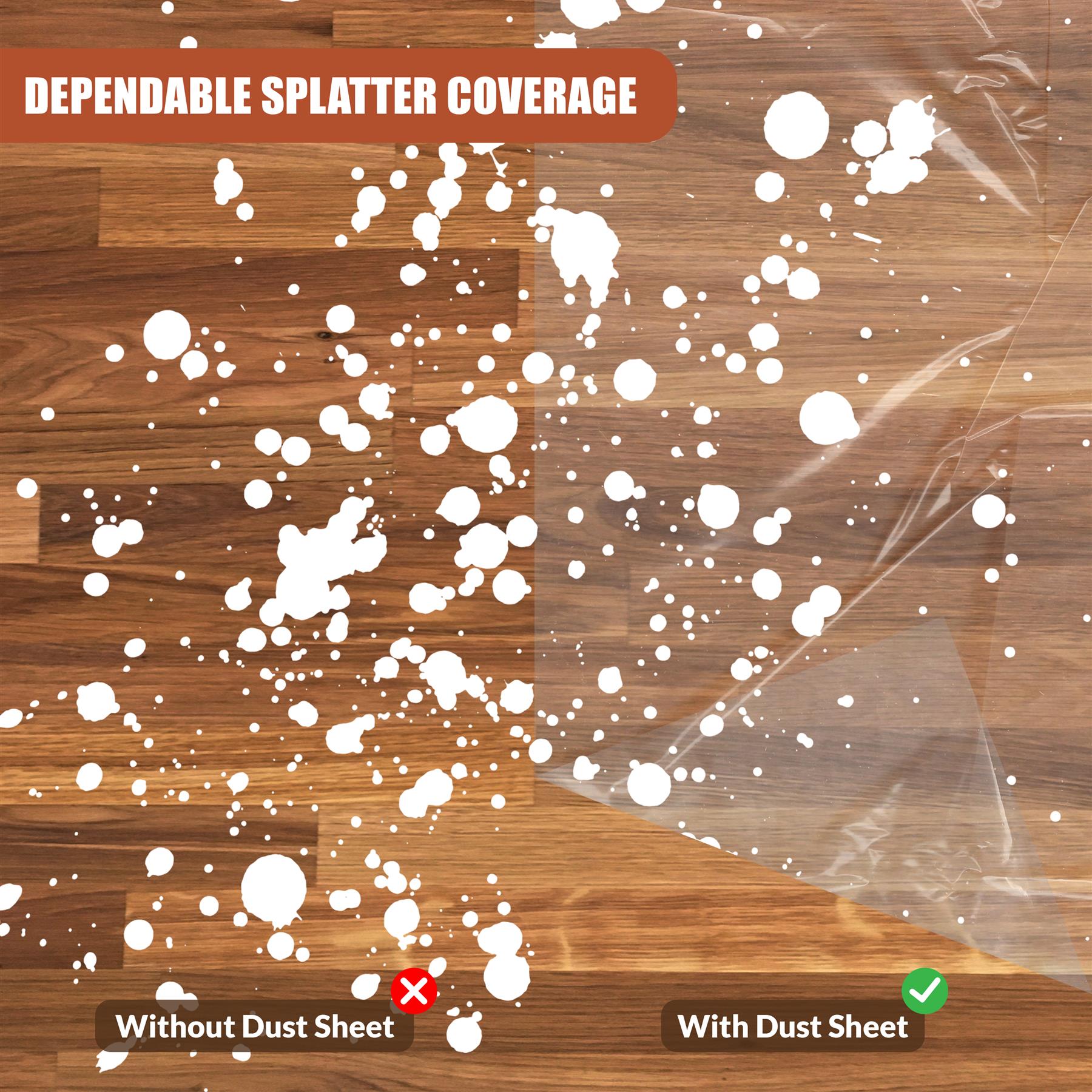 Clear Dust Sheets 4x5m - Set of 5 by GEEZY - The Magic Toy Shop