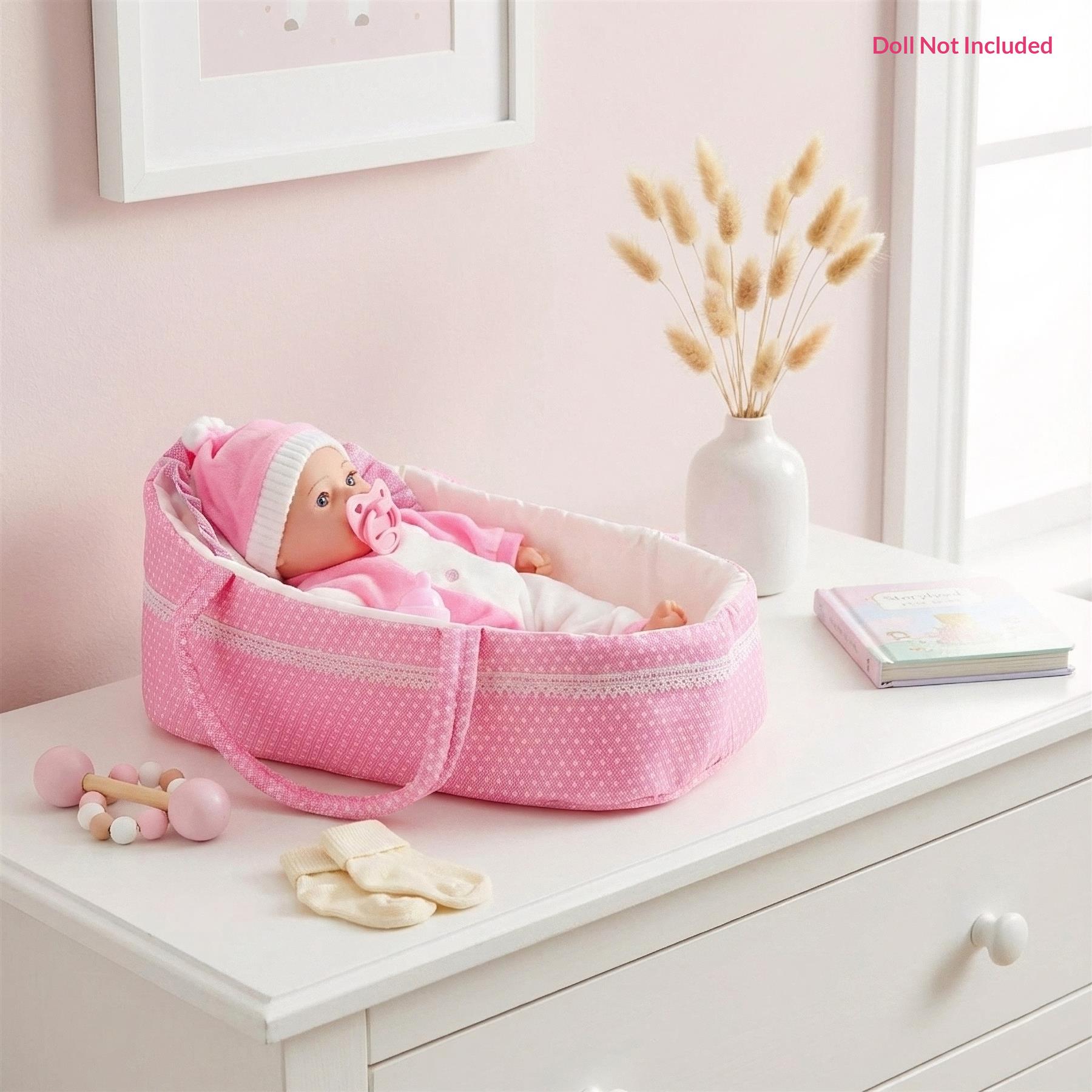 Pink Baby Doll Carry Cot (38 cm / 15")