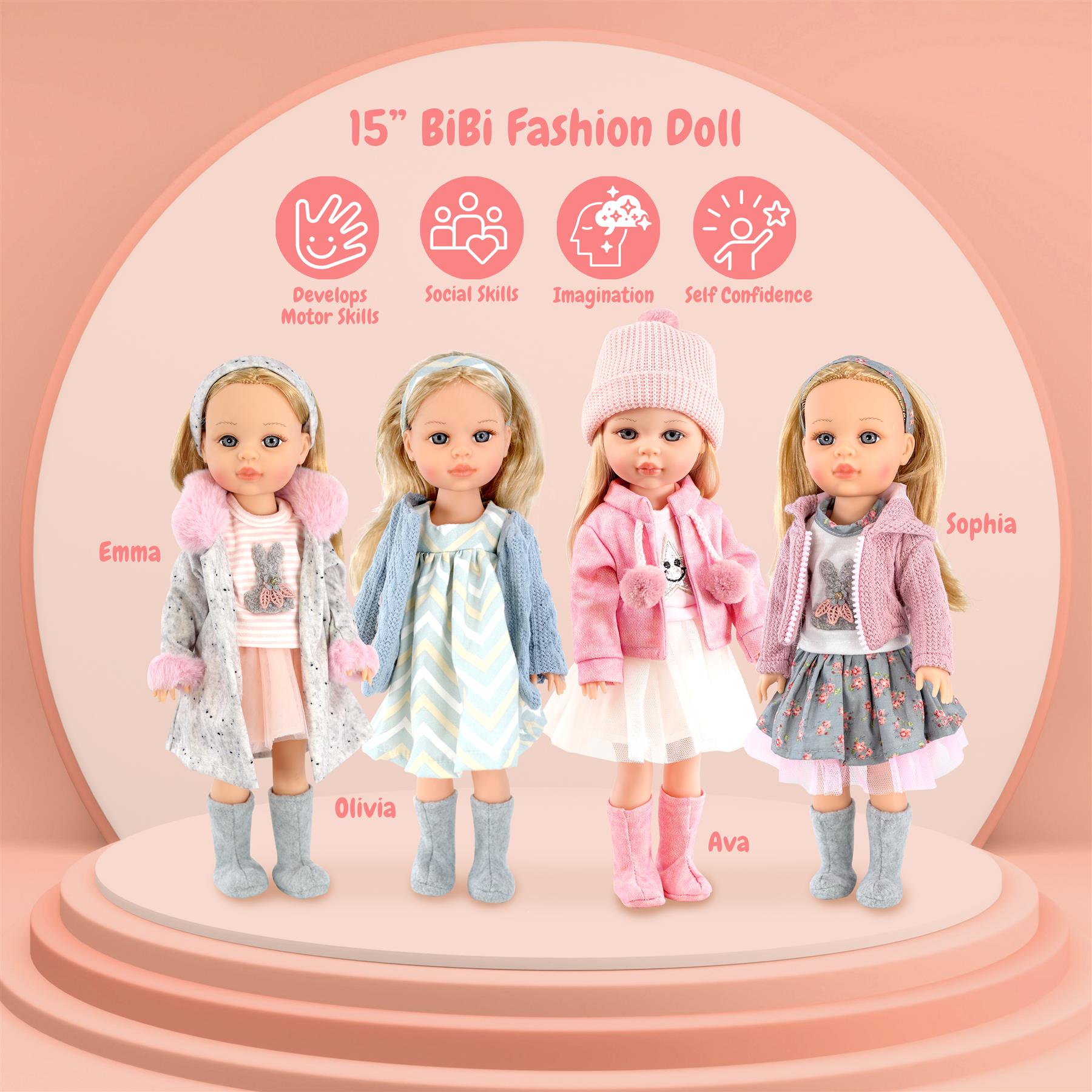 BiBi Fashion Doll " Sophia" (38 cm / 15") by BiBi Doll - The Magic Toy Shop