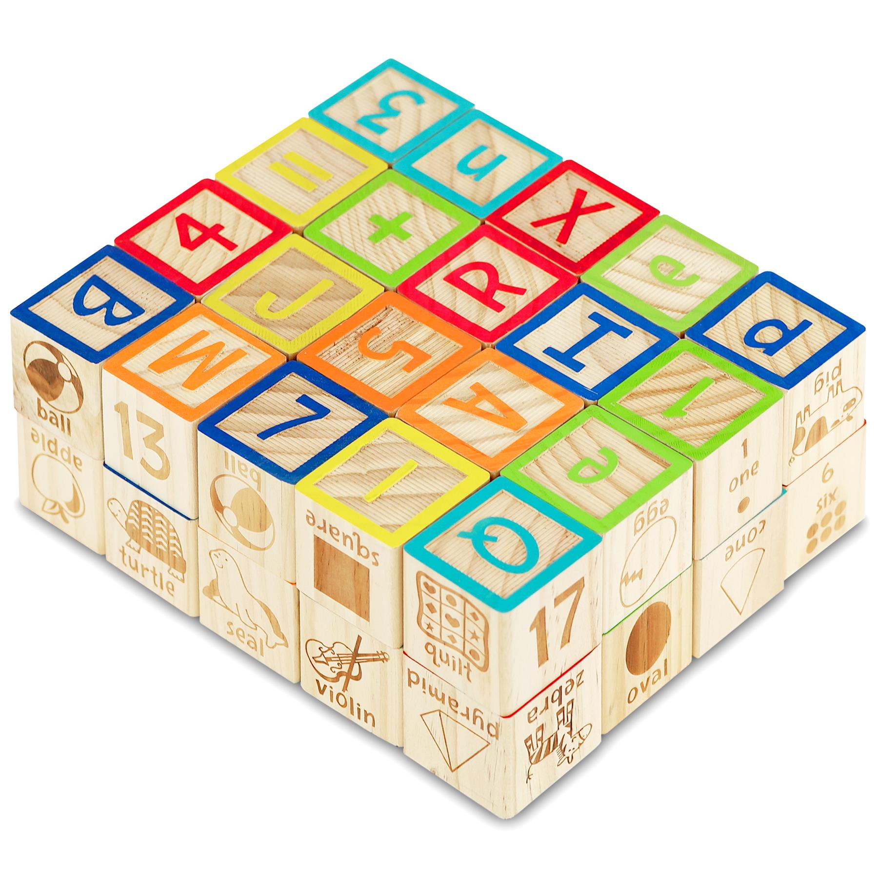 Wooden ABC 123 Block Set Kids Educational Toys by The Magic Toy Shop - The Magic Toy Shop