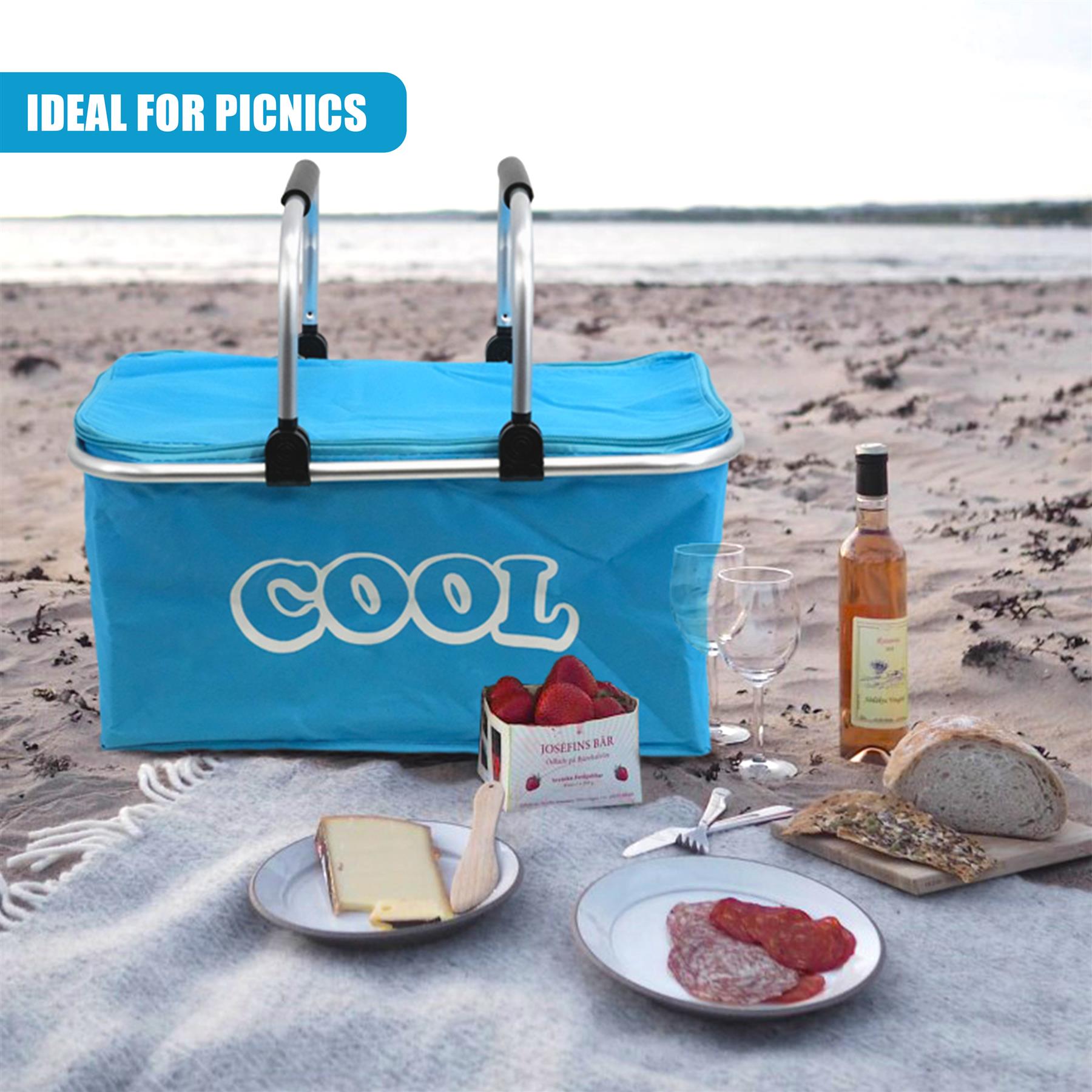 Blue Cooler Basket Bag by GEEZY - The Magic Toy Shop