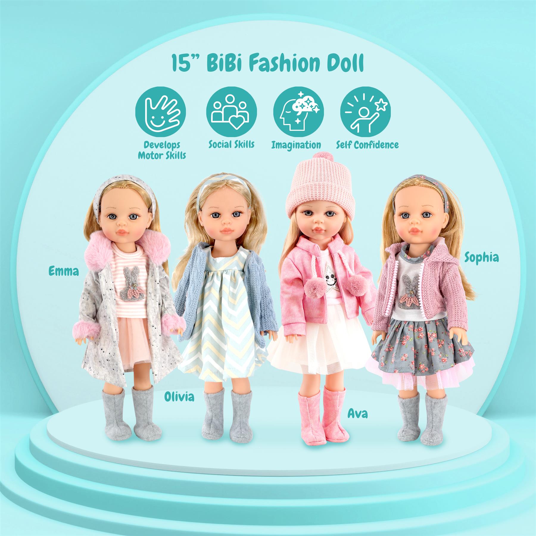 BiBi Fashion Doll "Olivia" (38 cm / 15") by BiBi Doll - The Magic Toy Shop