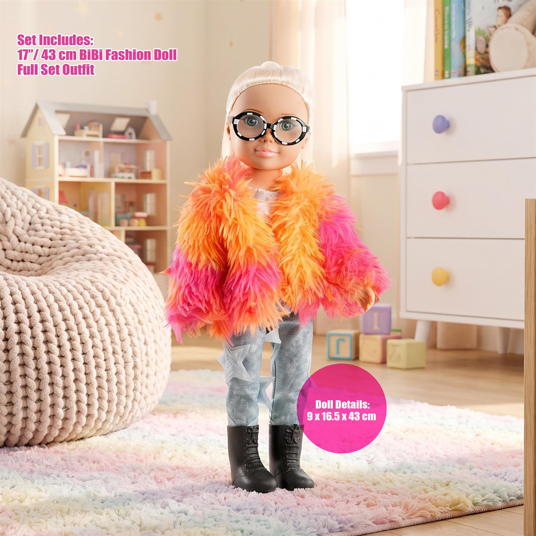 BiBi Fashion Doll with Glasses