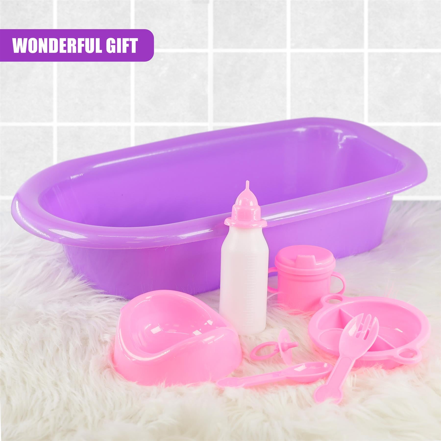 Baby Doll Bath Set with Accessories by BiBi Doll - The Magic Toy Shop