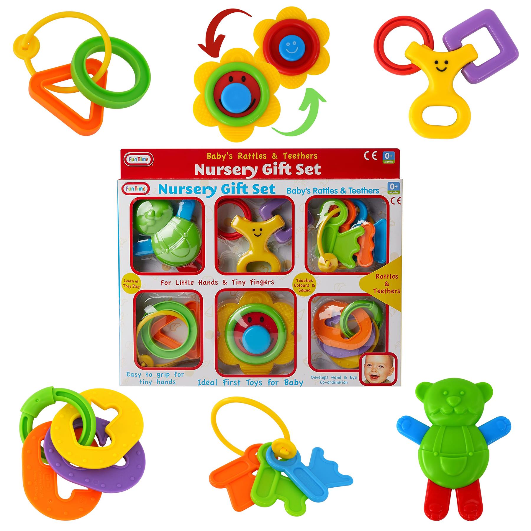 100% Safe Baby Rattles - 7 Pieces