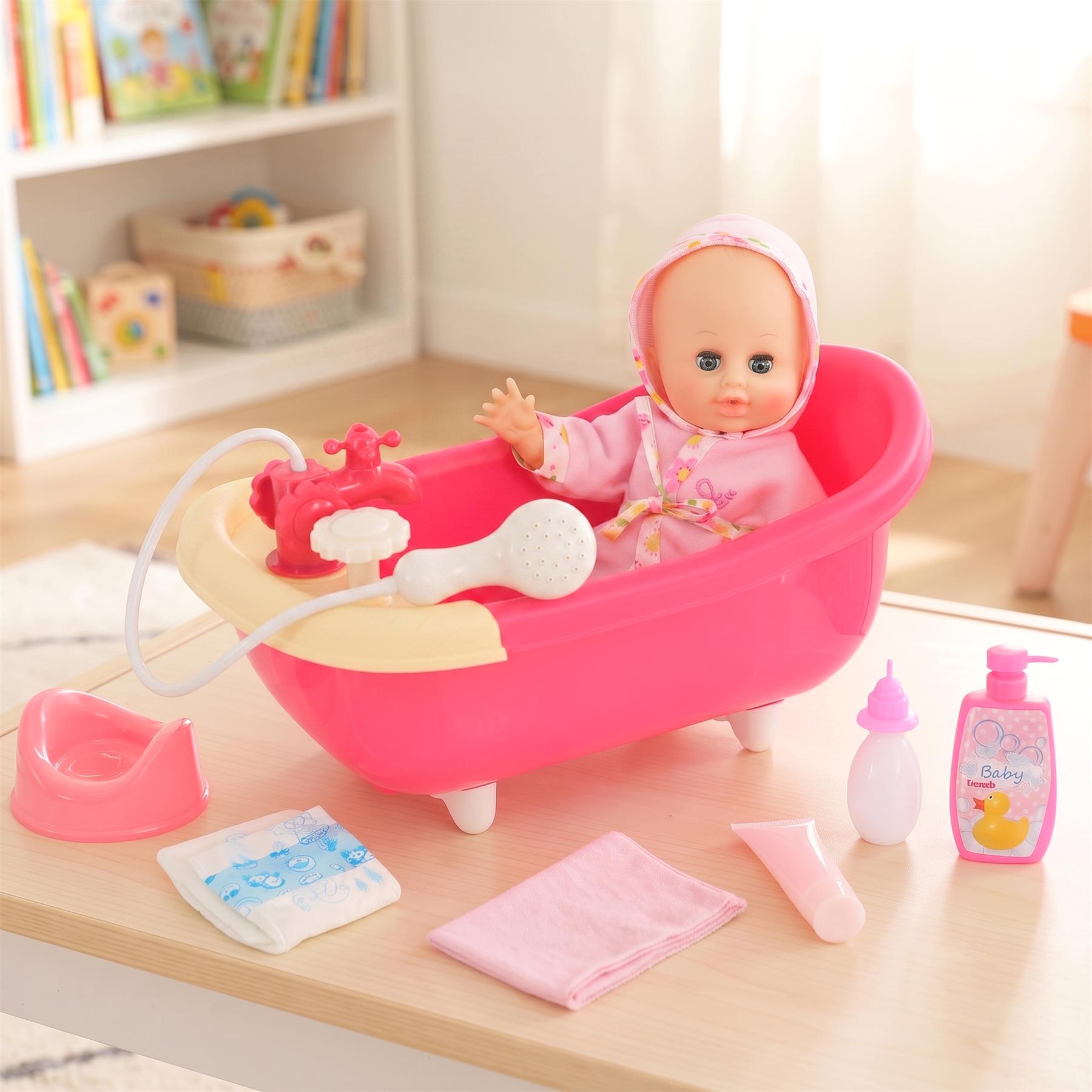 Doll and Bath set with Accessories
