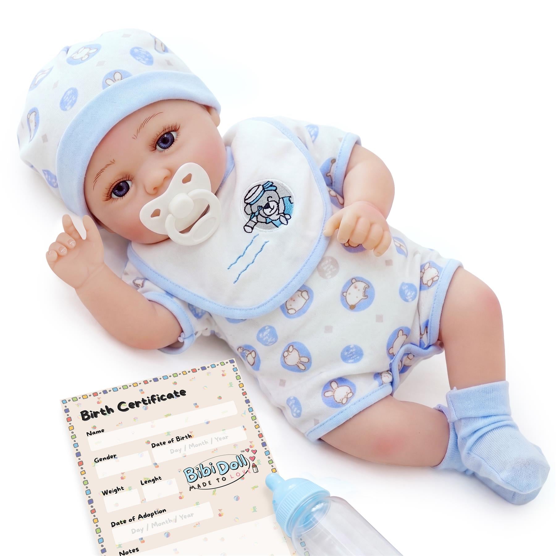 BiBi Doll Reborn Boy "Azul" (43 cm / 17")