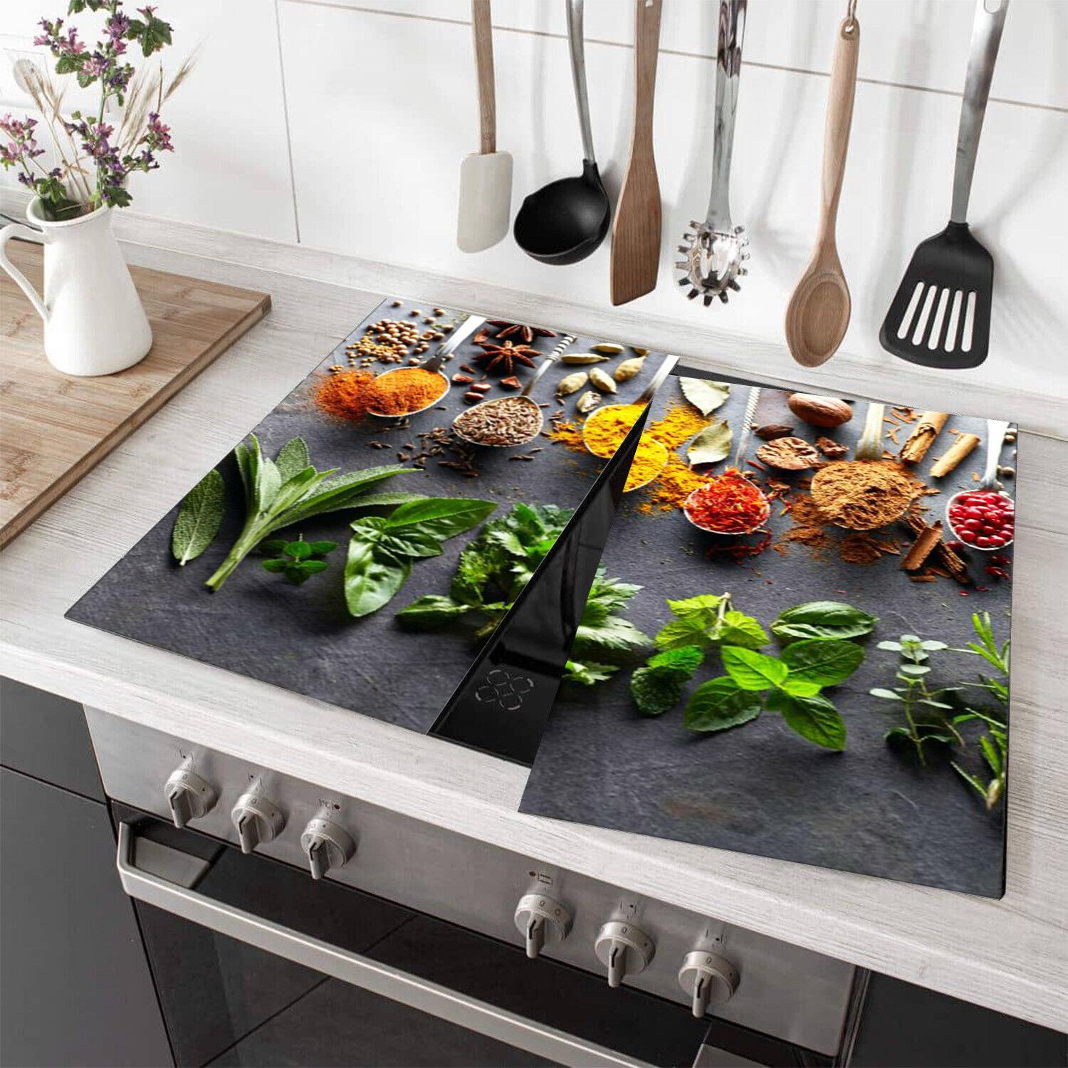 Glass Cutting Boards with Spoon & Herbs Design by Geezy - The Magic Toy Shop