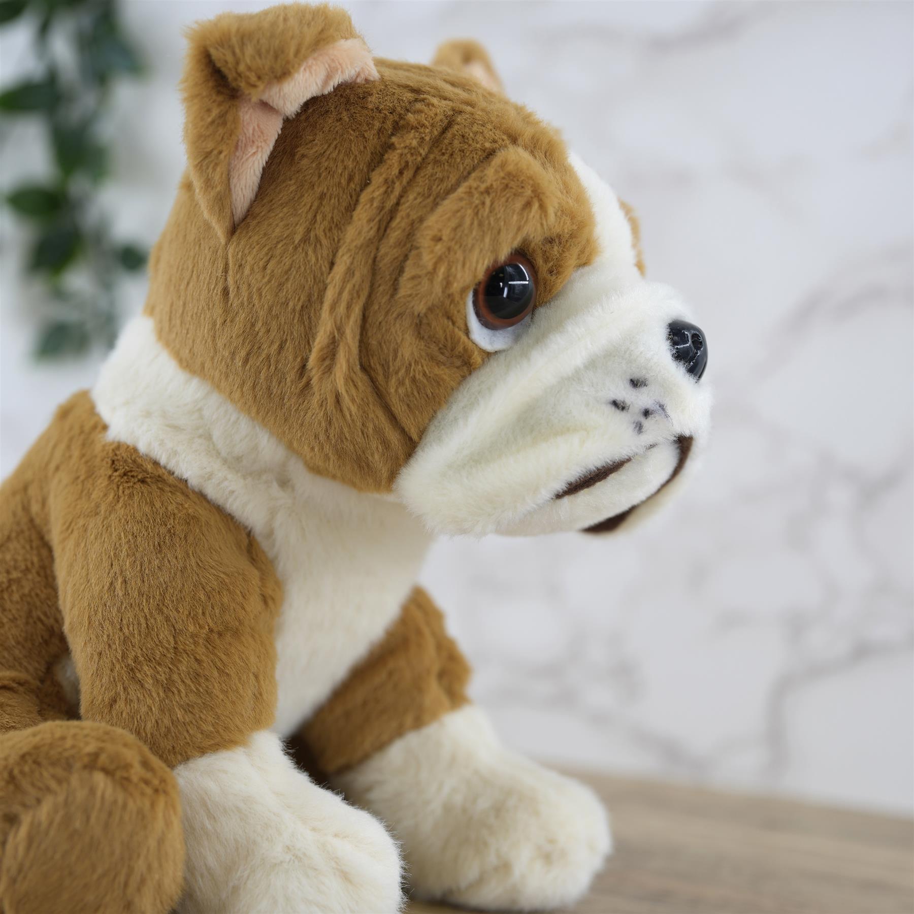 Small Sitting English Bulldog Soft Toy by The Magic Toy Shop - The Magic Toy Shop