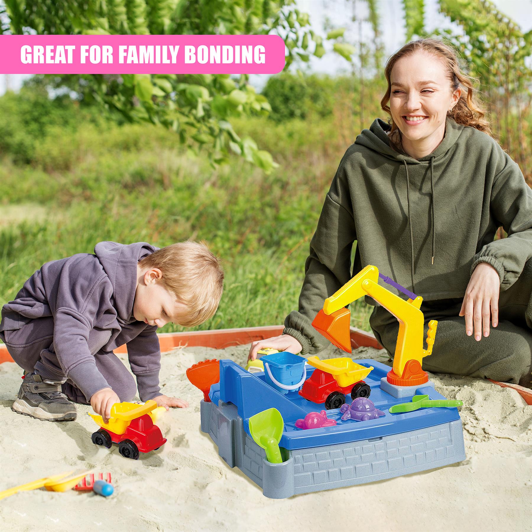 2 in 1 Kids Sand Box Water Table by The Magic Toy Shop - The Magic Toy Shop