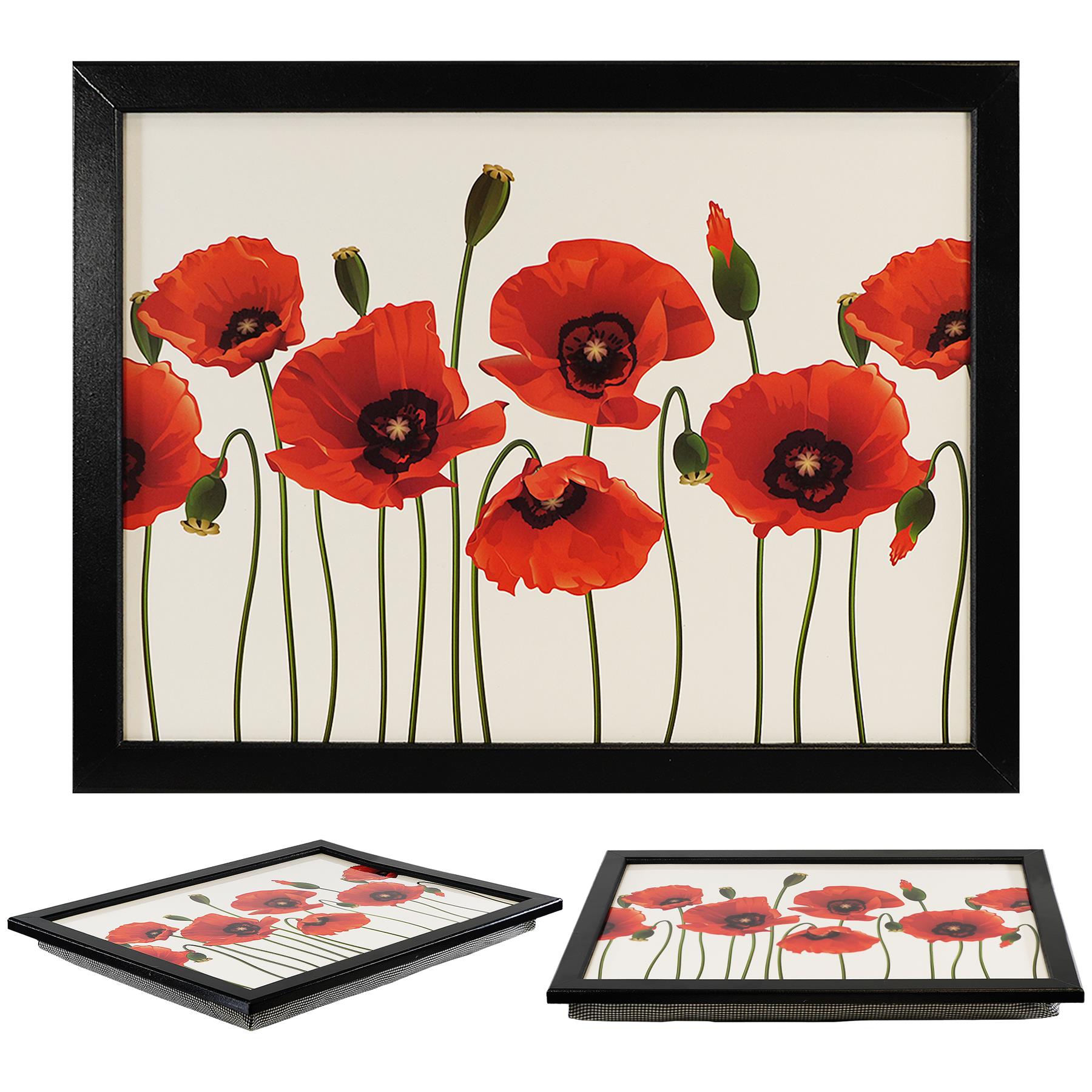 Lap Tray With Bean Bag Cushion (Poppies) by Geezy - The Magic Toy Shop