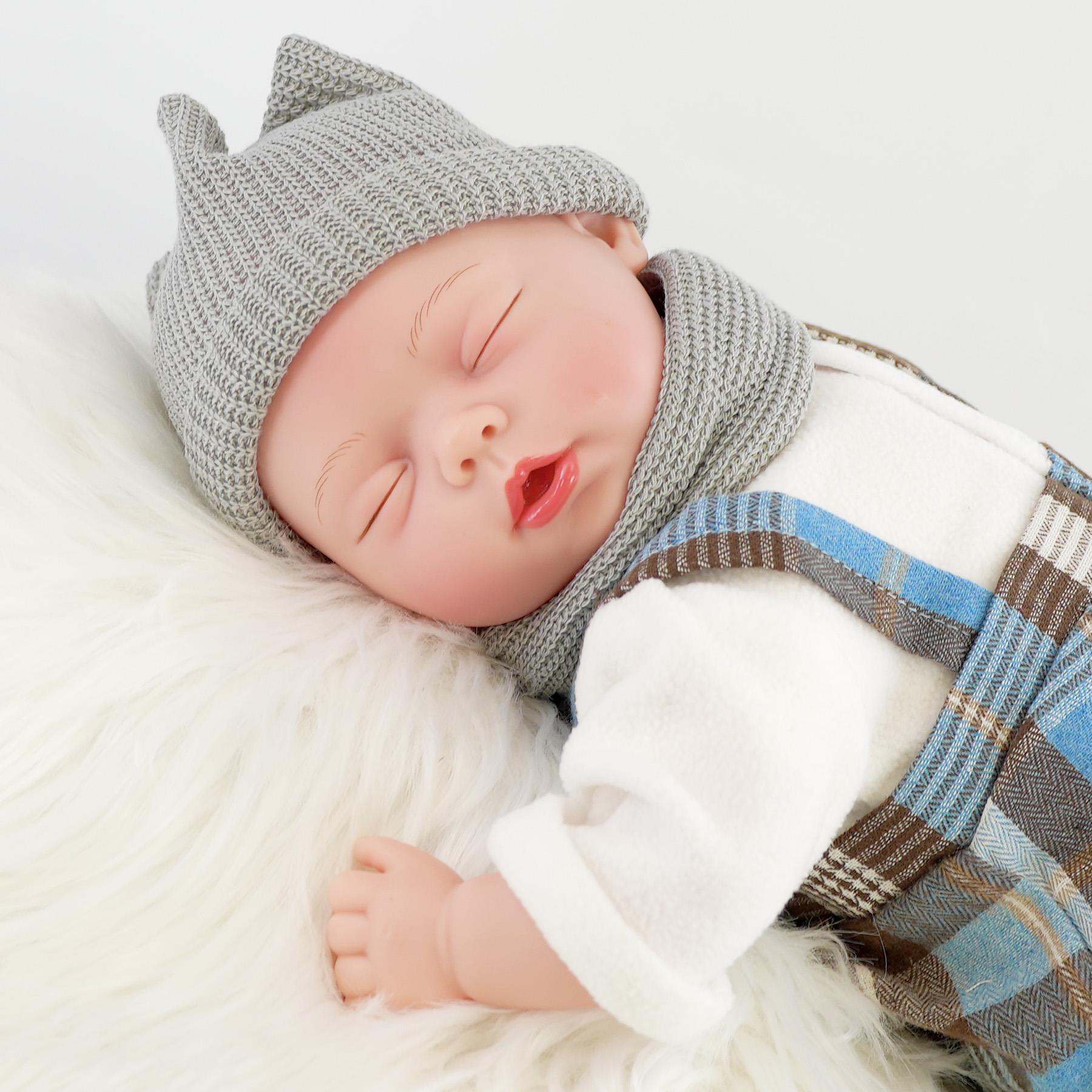 BiBi Baby Doll - Blue Tartan (45 cm / 18") by BiBi Doll - The Magic Toy Shop