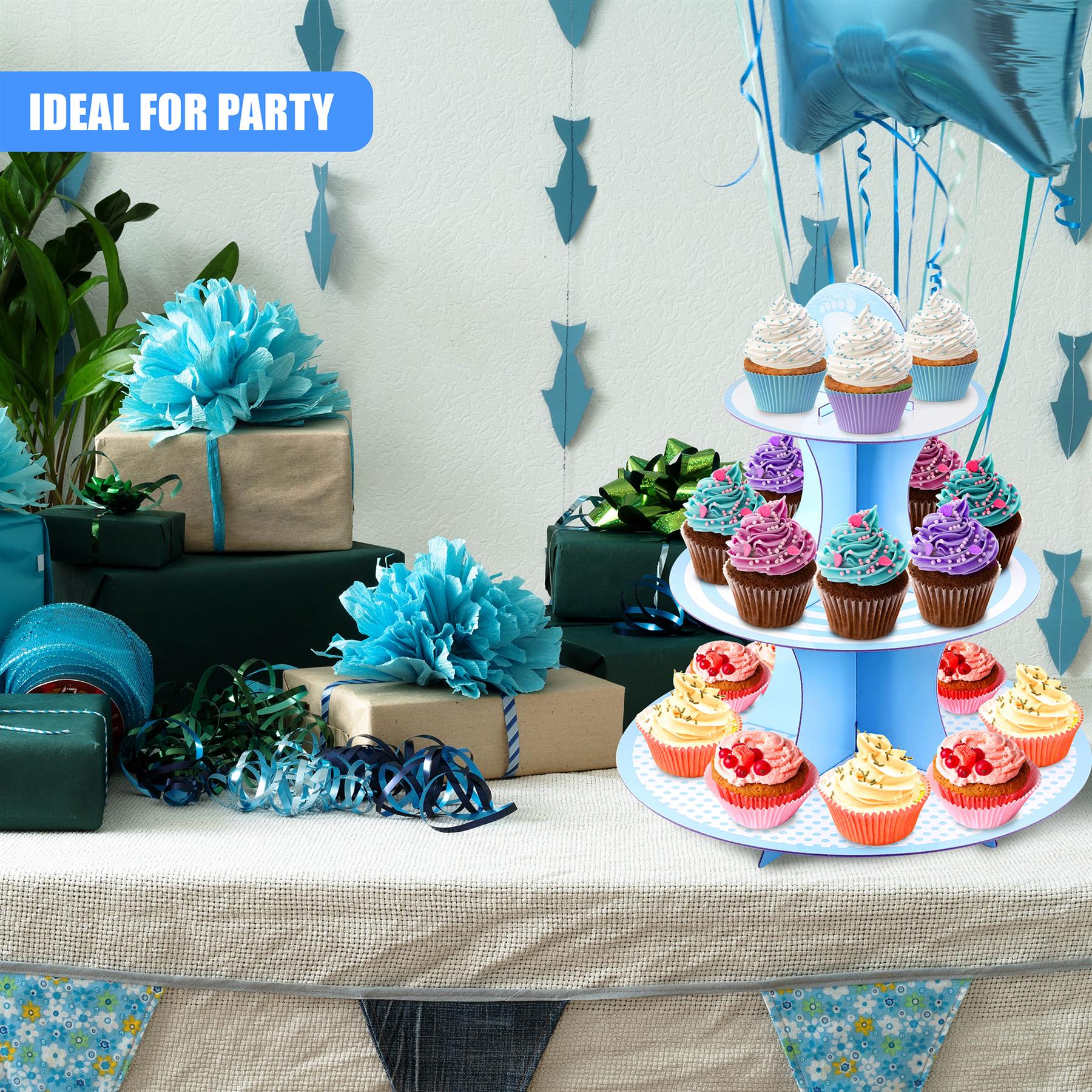3 Tier Cardboard Cupcake Stand by GEEZY - The Magic Toy Shop