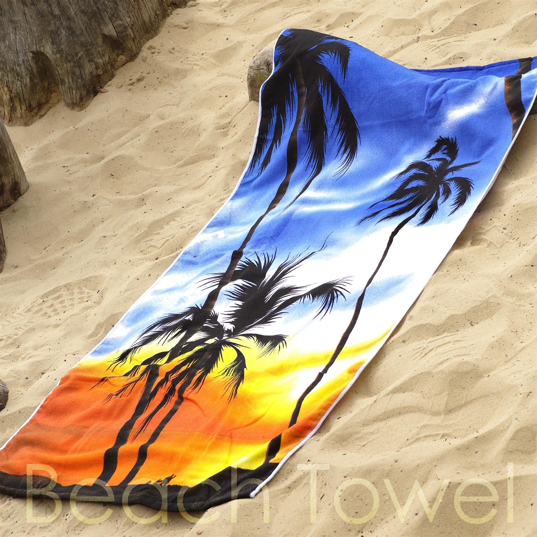 Beach Bath Towel Sunrise Design Microfibre Towel by GEEZY - The Magic Toy Shop