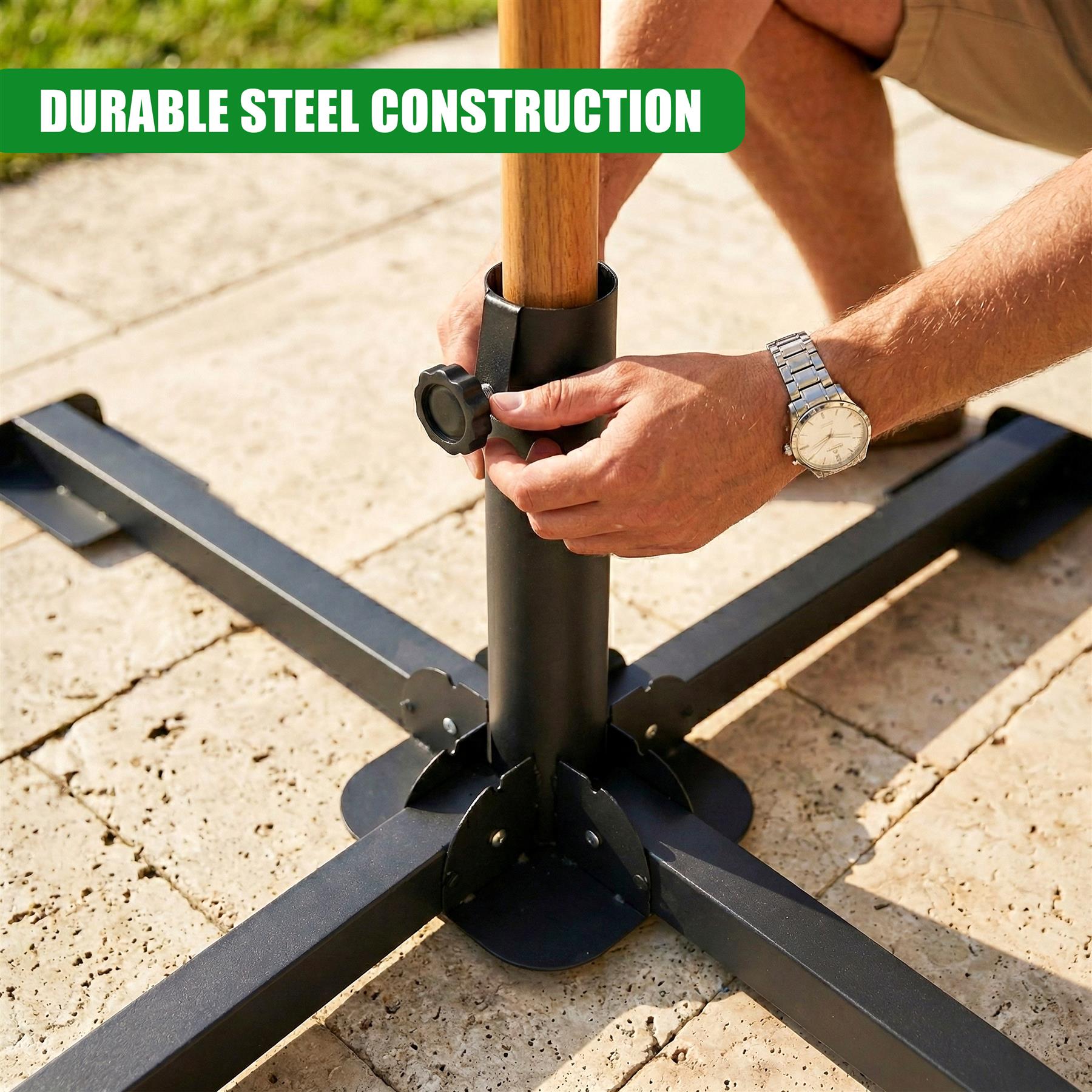 Metal Foldable Parasol Base