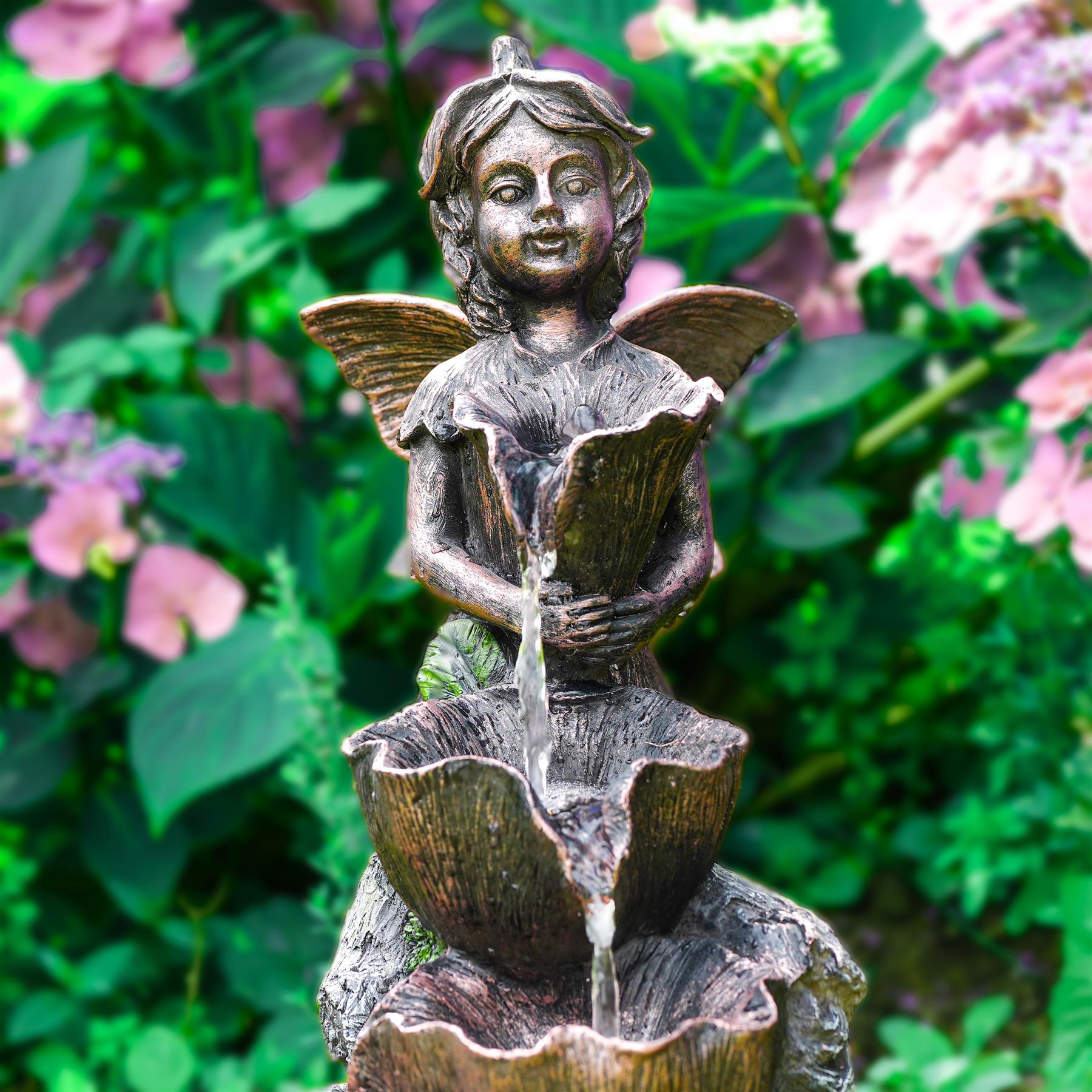 Fairy Solar Water Feature Outdoor With LED by GEEZY - The Magic Toy Shop