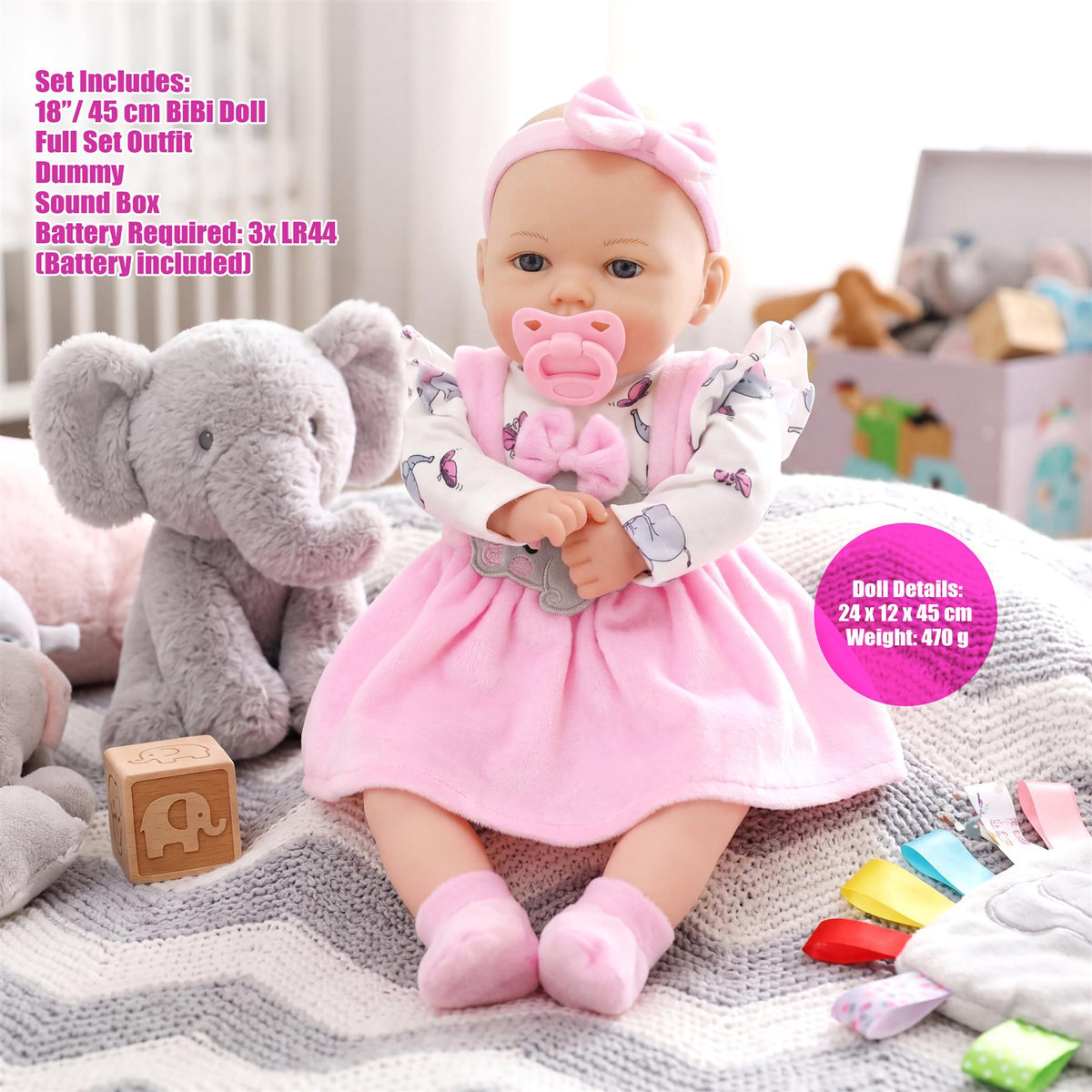 BiBi Baby Doll - Ellie (45 cm / 18")