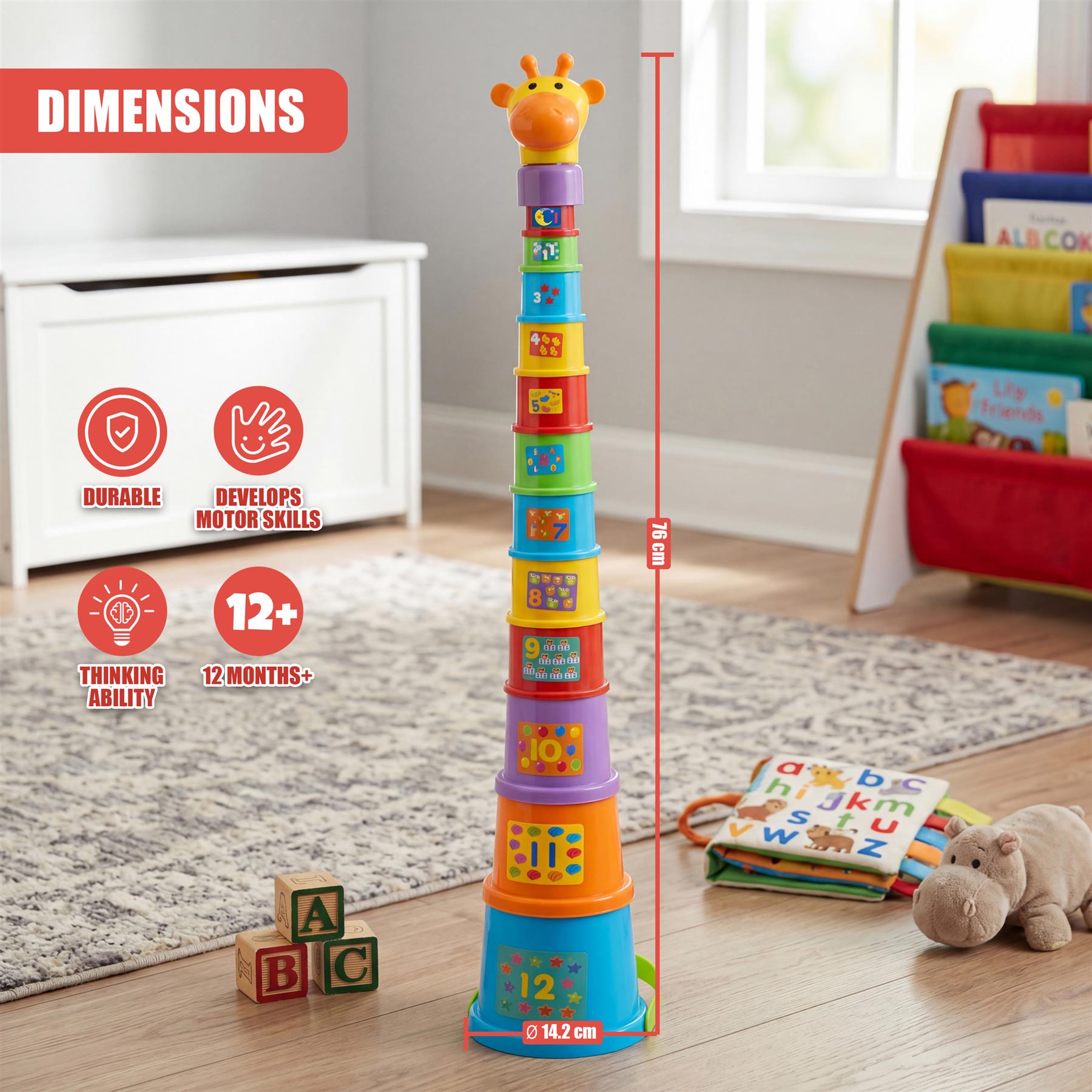 Gerry The Giraffe Stacking Cups