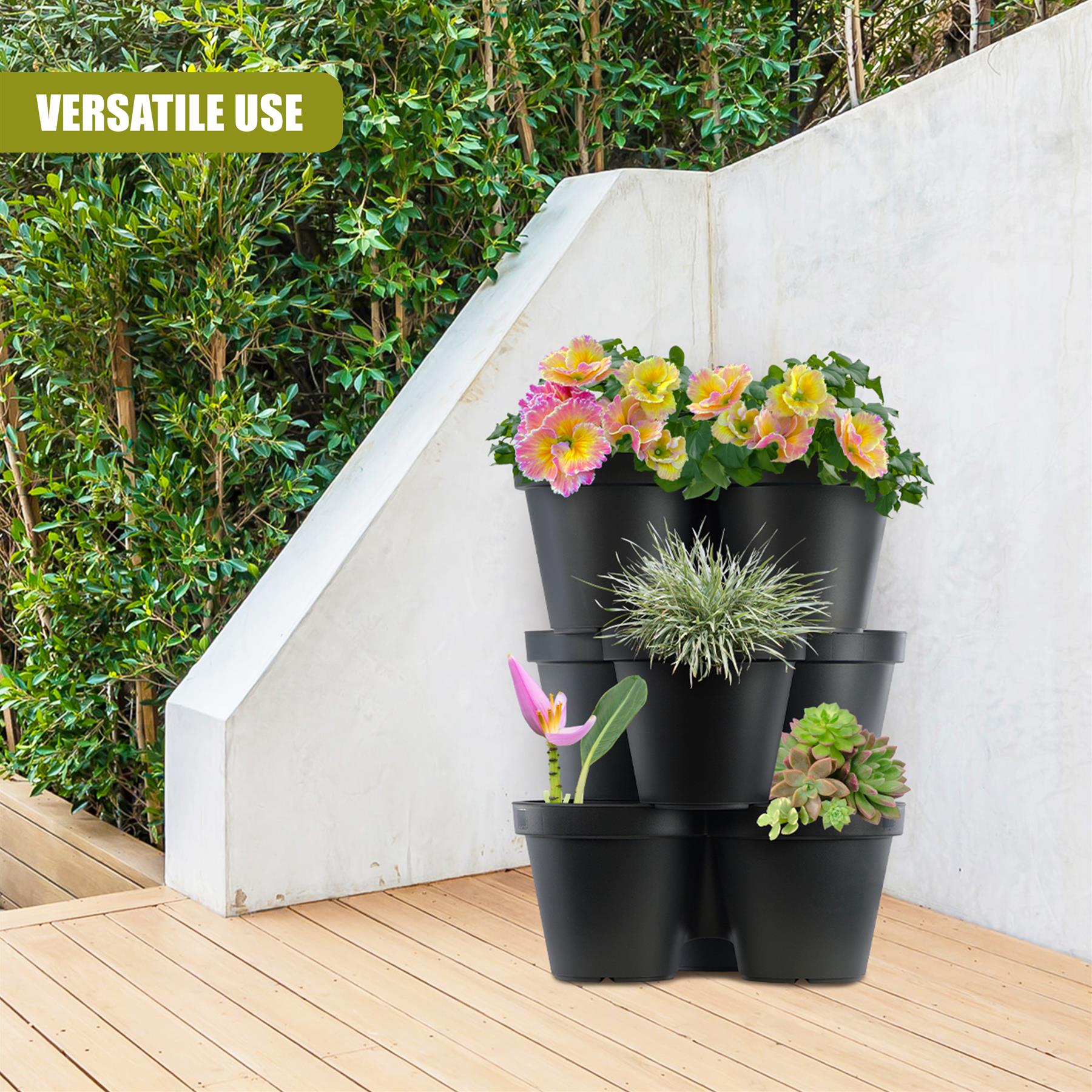 Stackable Vertical Garden Flower Pot Strawberry Planter by GEEZY - The Magic Toy Shop