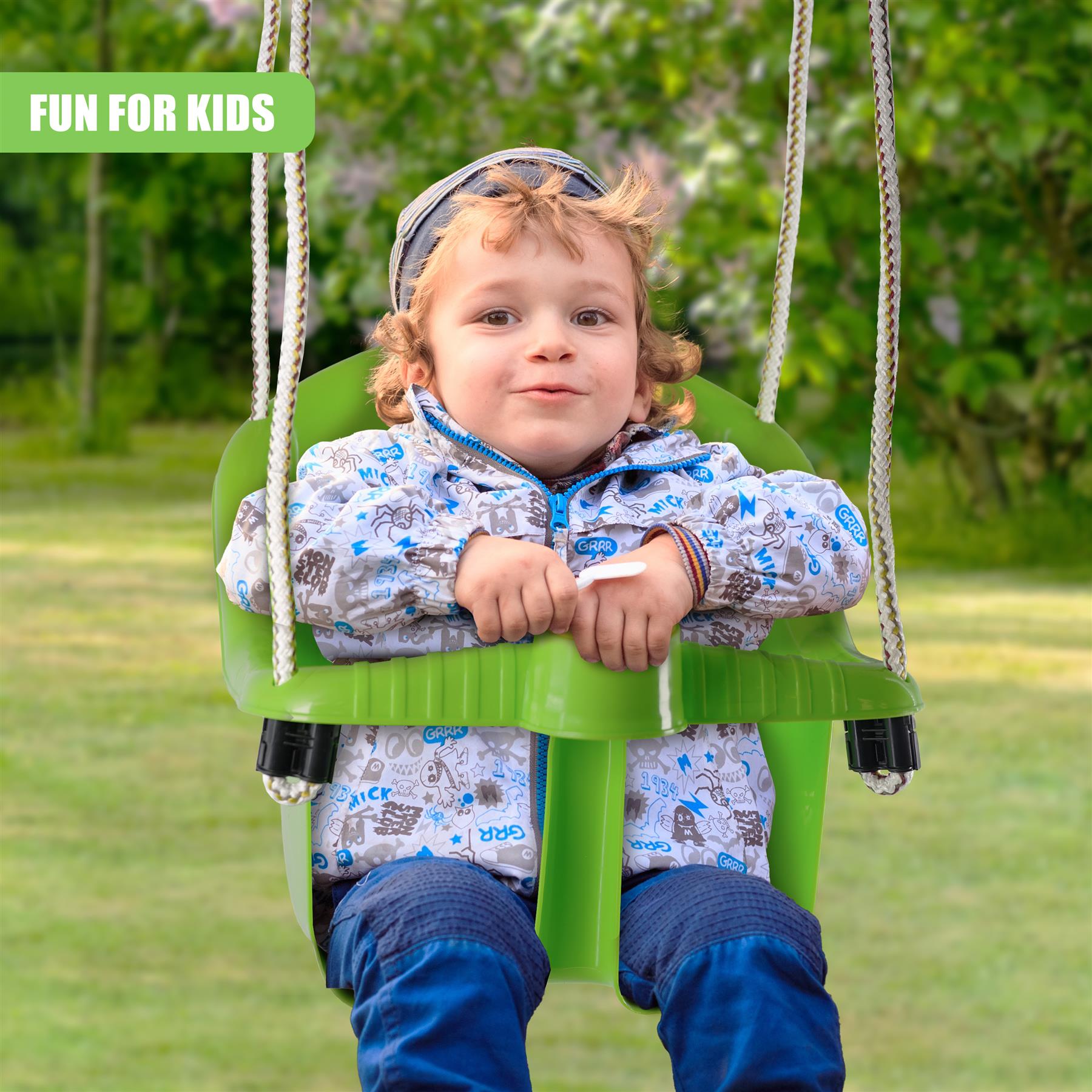 Green Children's Safety Swing Seat by MTS - The Magic Toy Shop