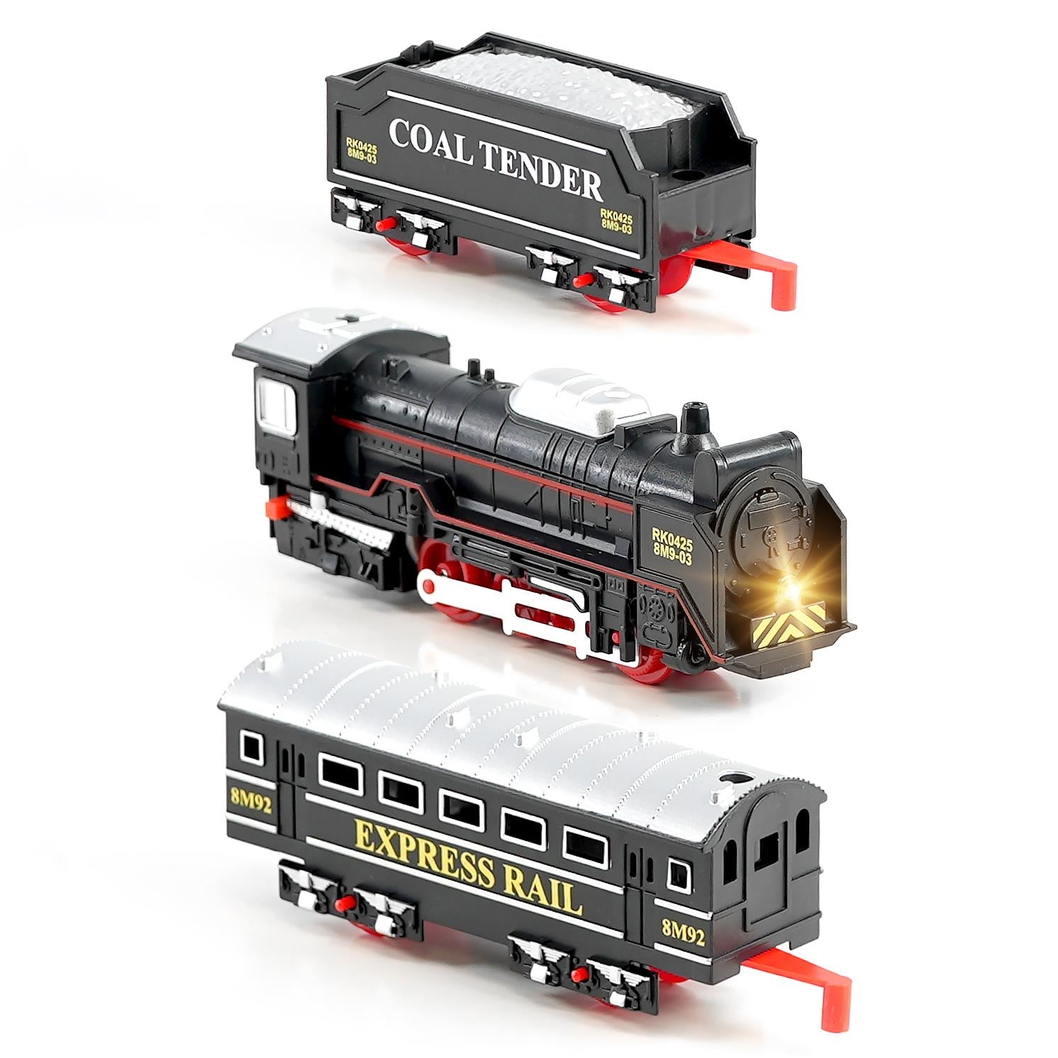 Classic Train Set with Tracks and Headlight by The Magic Toy Shop - The Magic Toy Shop