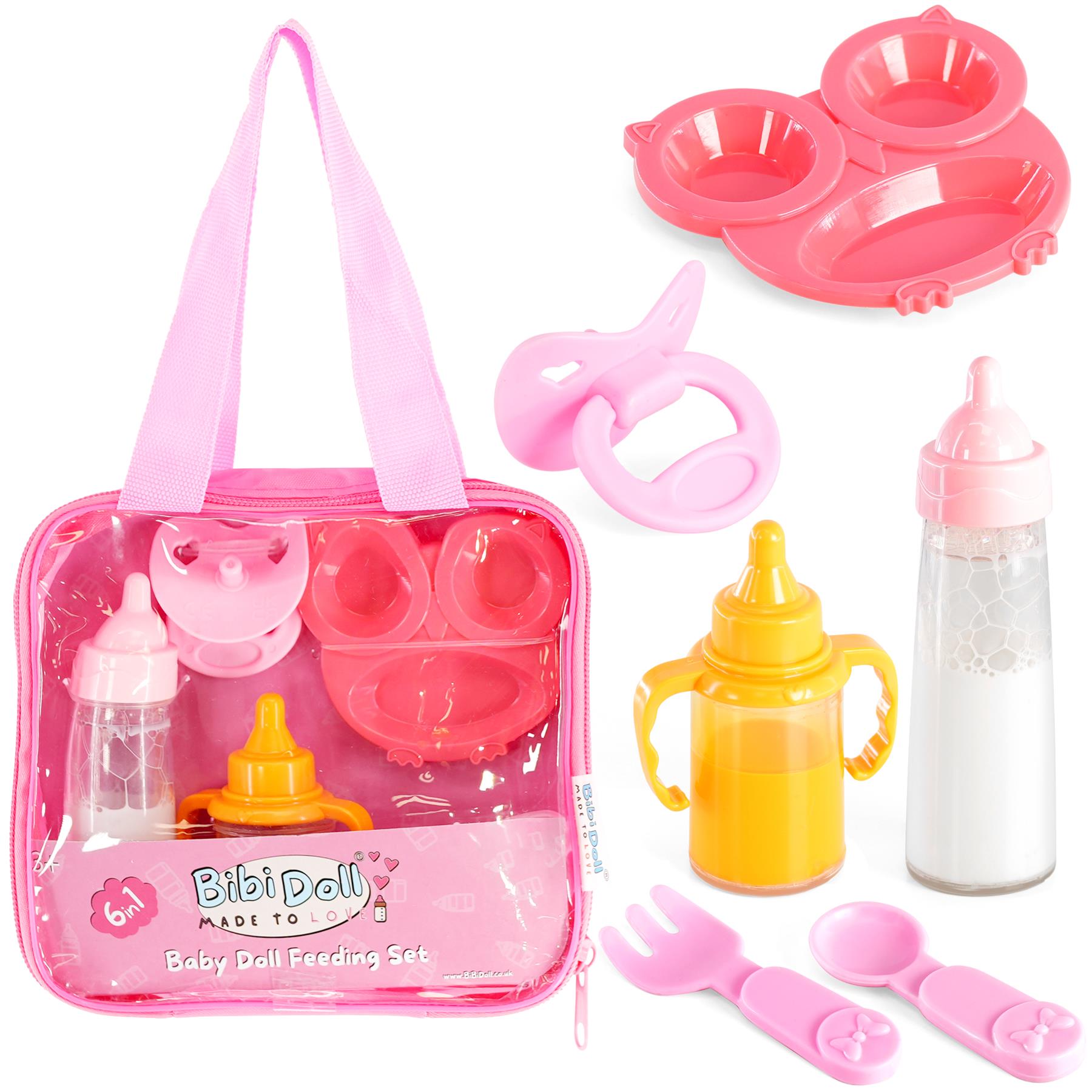 6 in 1 Doll Feeding Set Magic Milk Bottle by BiBi Doll - The Magic Toy Shop