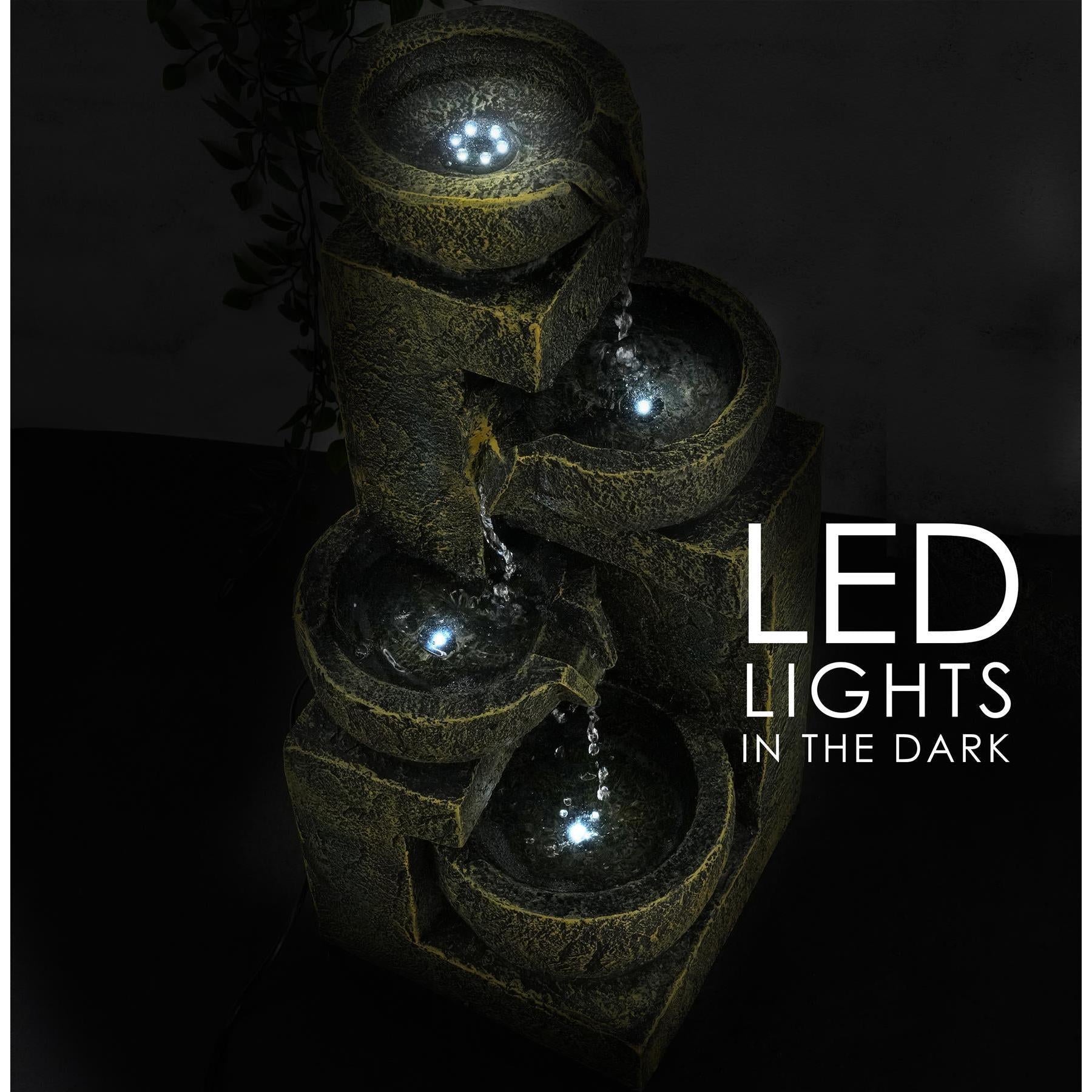 4 Tier Water Feature Outdoor With LED by GEEZY - The Magic Toy Shop