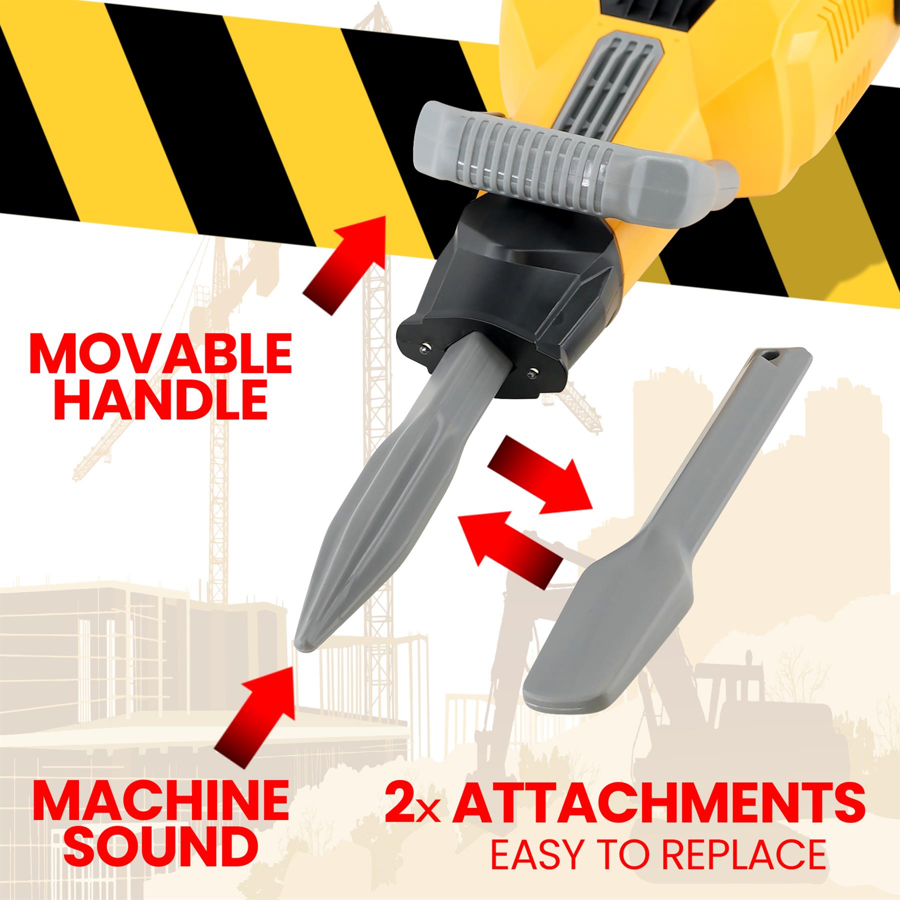 Kids Pretend Jackhammer Toy by The Magic Toy Shop - The Magic Toy Shop