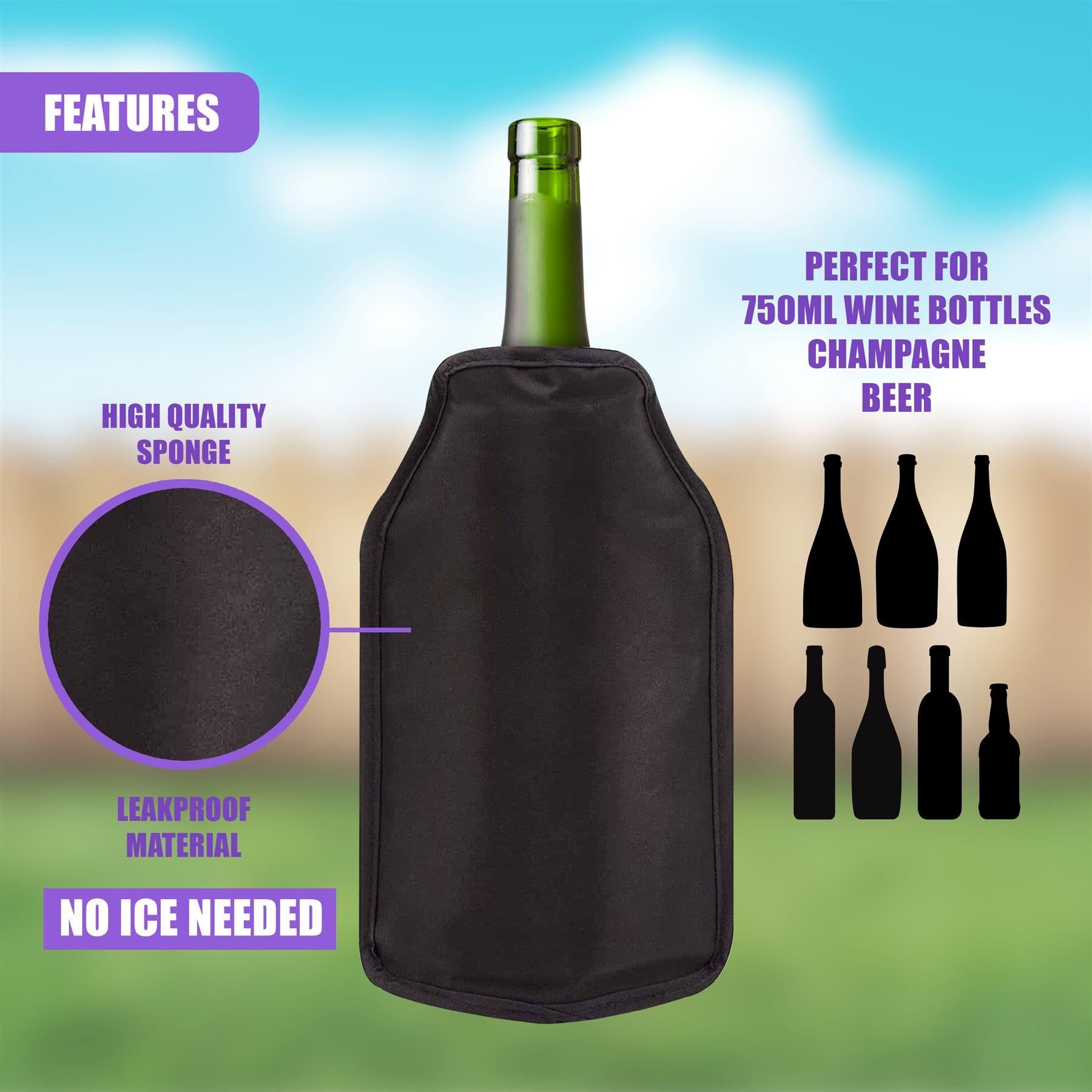 Wine Bottle Cooler Sleeve by Geezy - The Magic Toy Shop