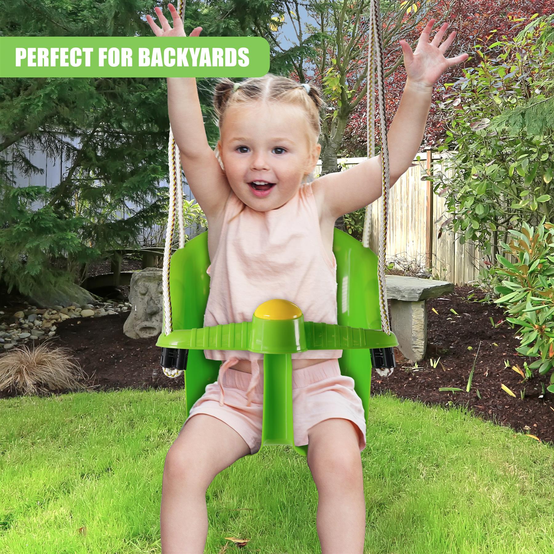 Green Children's Safety Swing Seat by MTS - The Magic Toy Shop