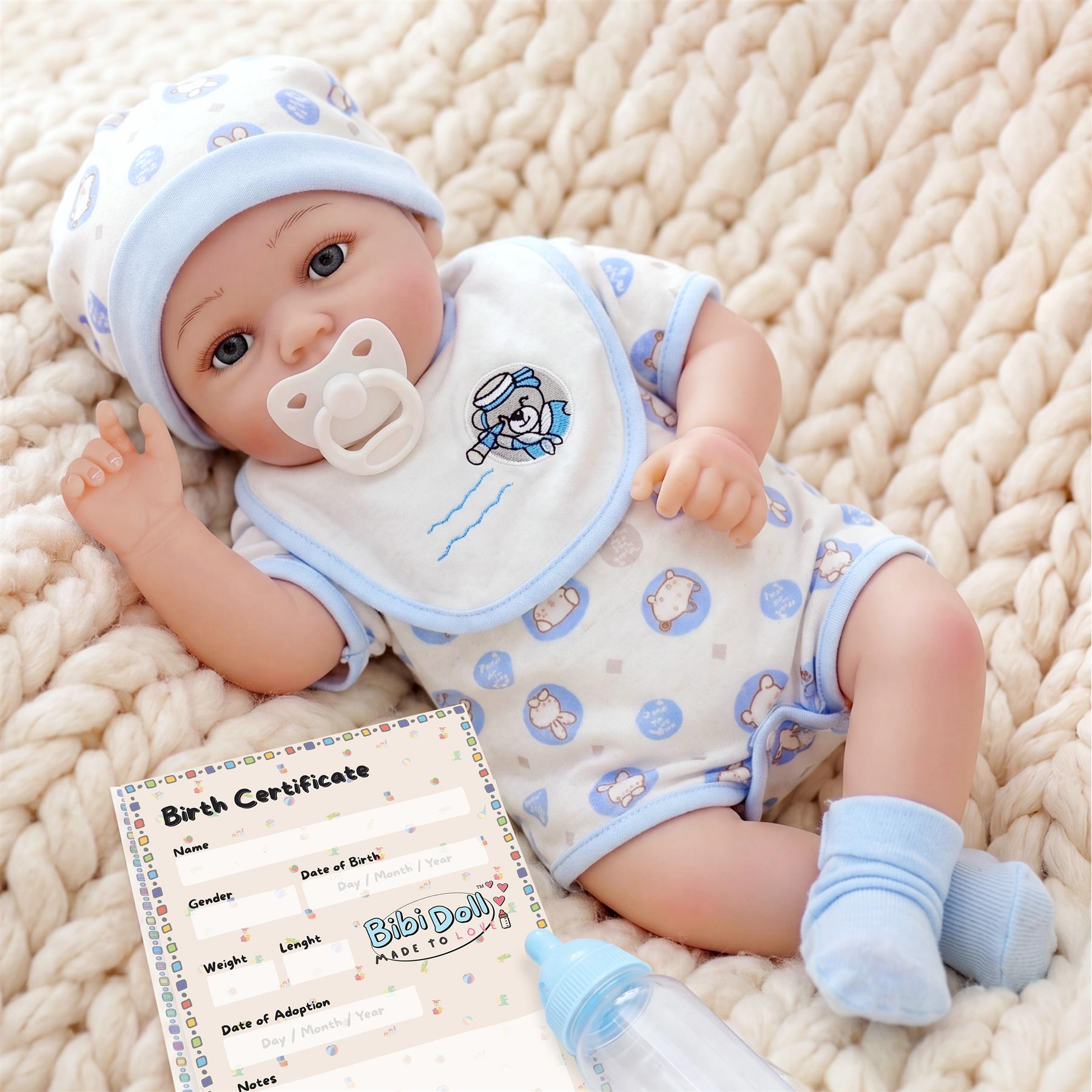 BiBi Doll Reborn Boy "Azul" (43 cm / 17")