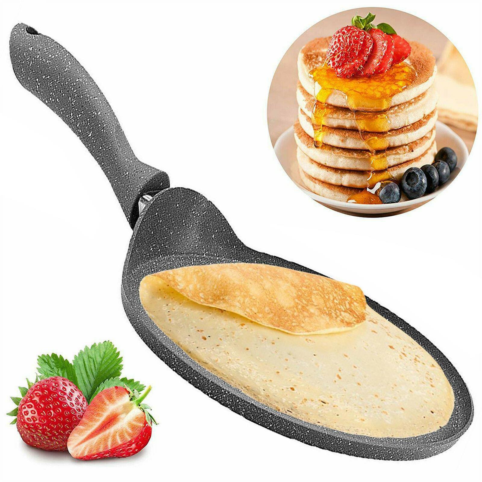 Pancake Maker Crepe Pan Non-Stick - Grey - Sautefrypan - Pancake Maker -  Granite - Geezy