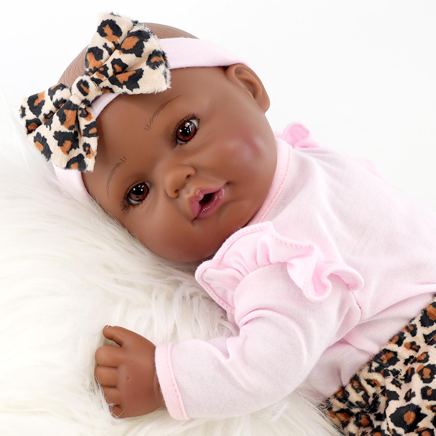 BiBi Black Doll Reborn Girl "Iris" (43 cm / 17") by BiBi Doll - The Magic Toy Shop