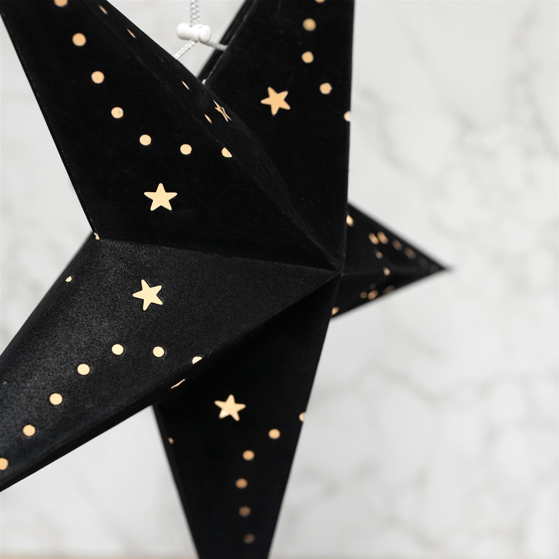 45 cm Black Velvet Star by Geezy - The Magic Toy Shop