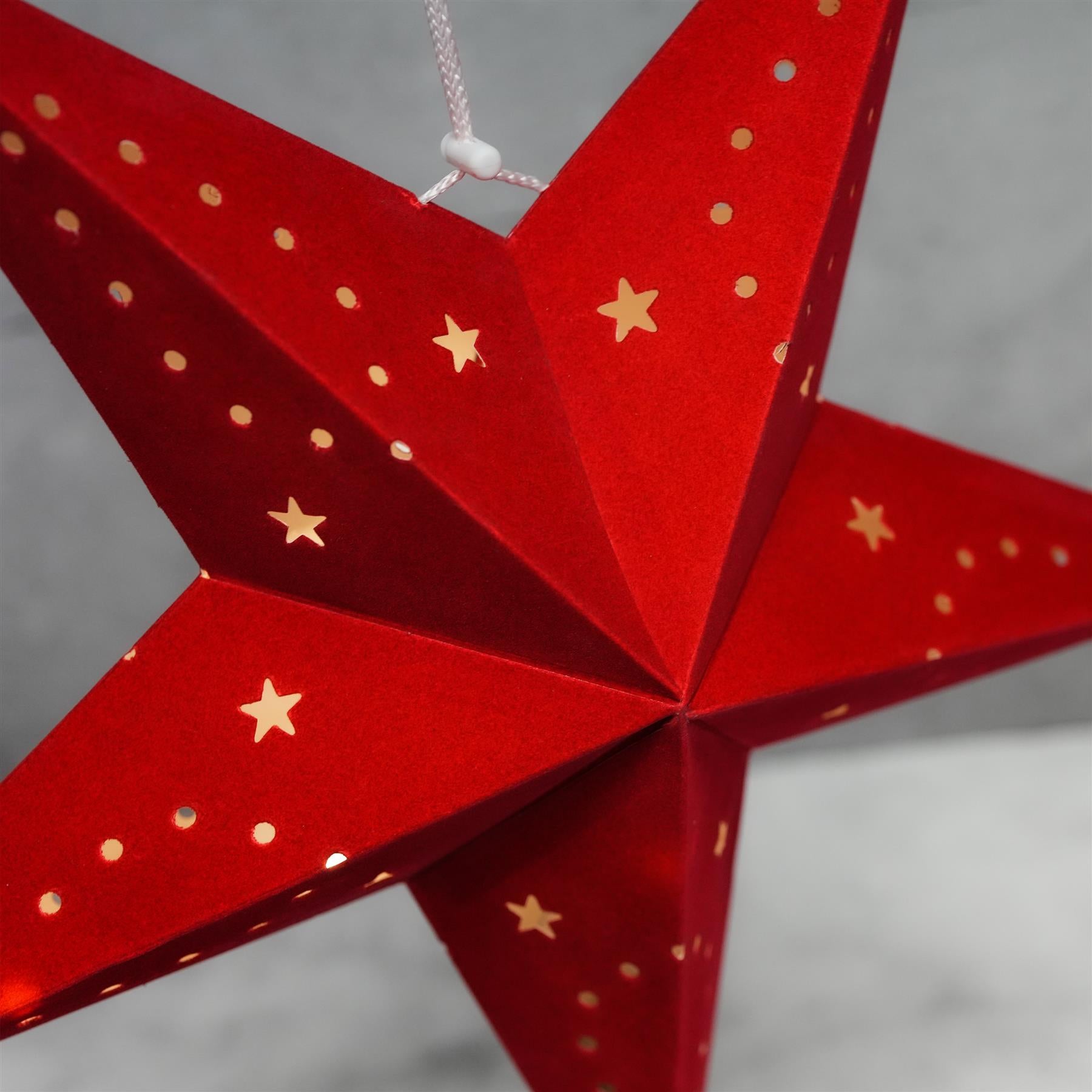 45 cm Red Velvet Star by Geezy - The Magic Toy Shop